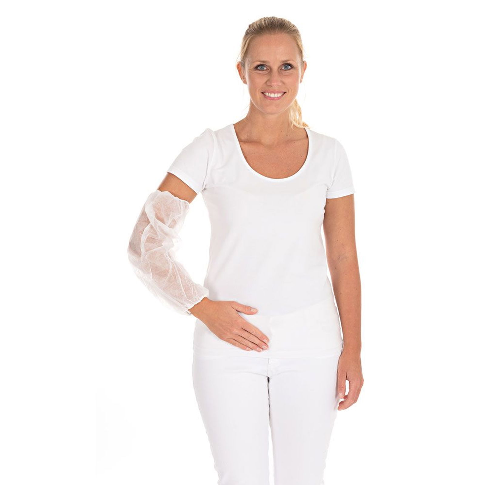 Manchon de protection blanc Eco en non-tissé PP