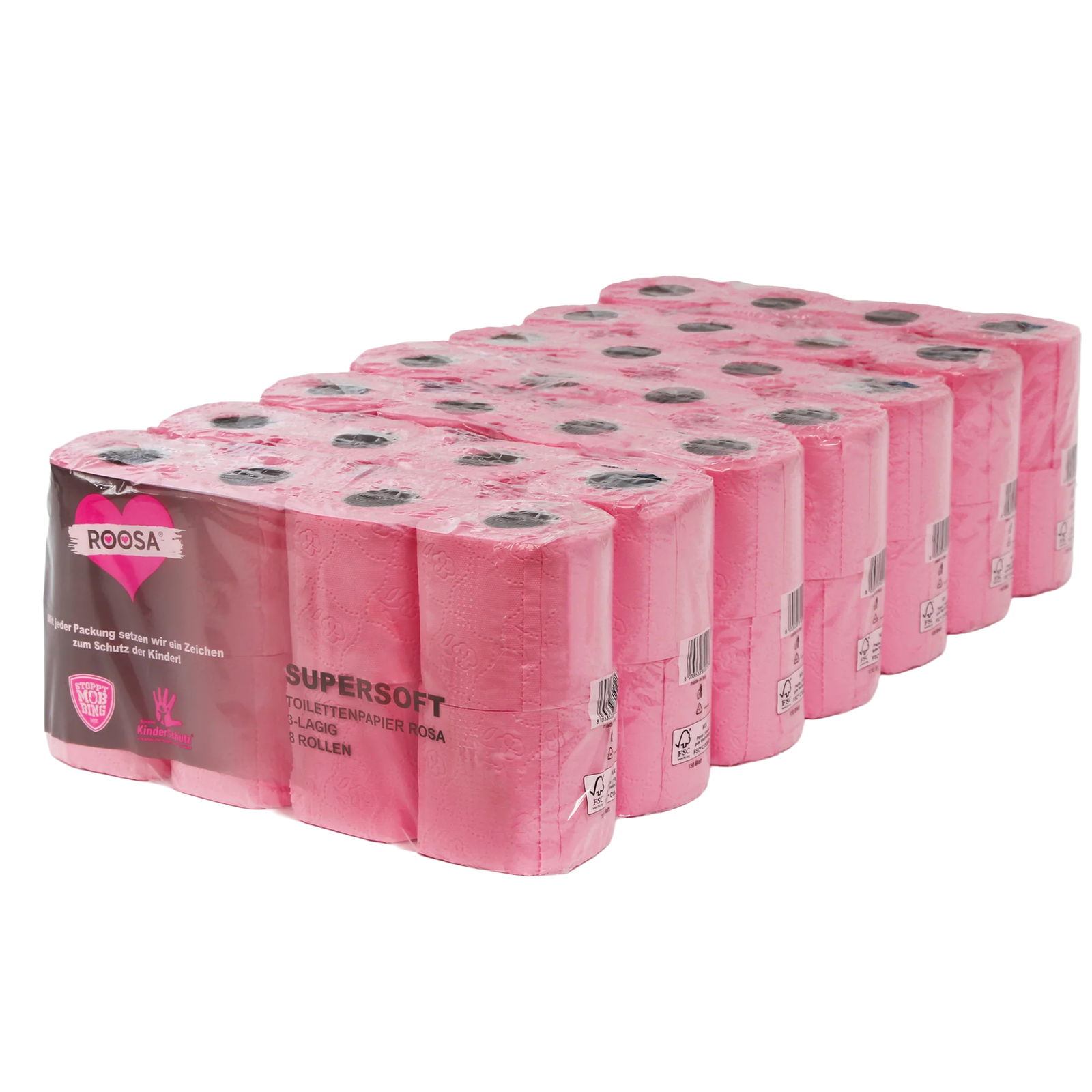 Carta igienica ROOSA, 3 veli, cellulosa, 56 rotoli