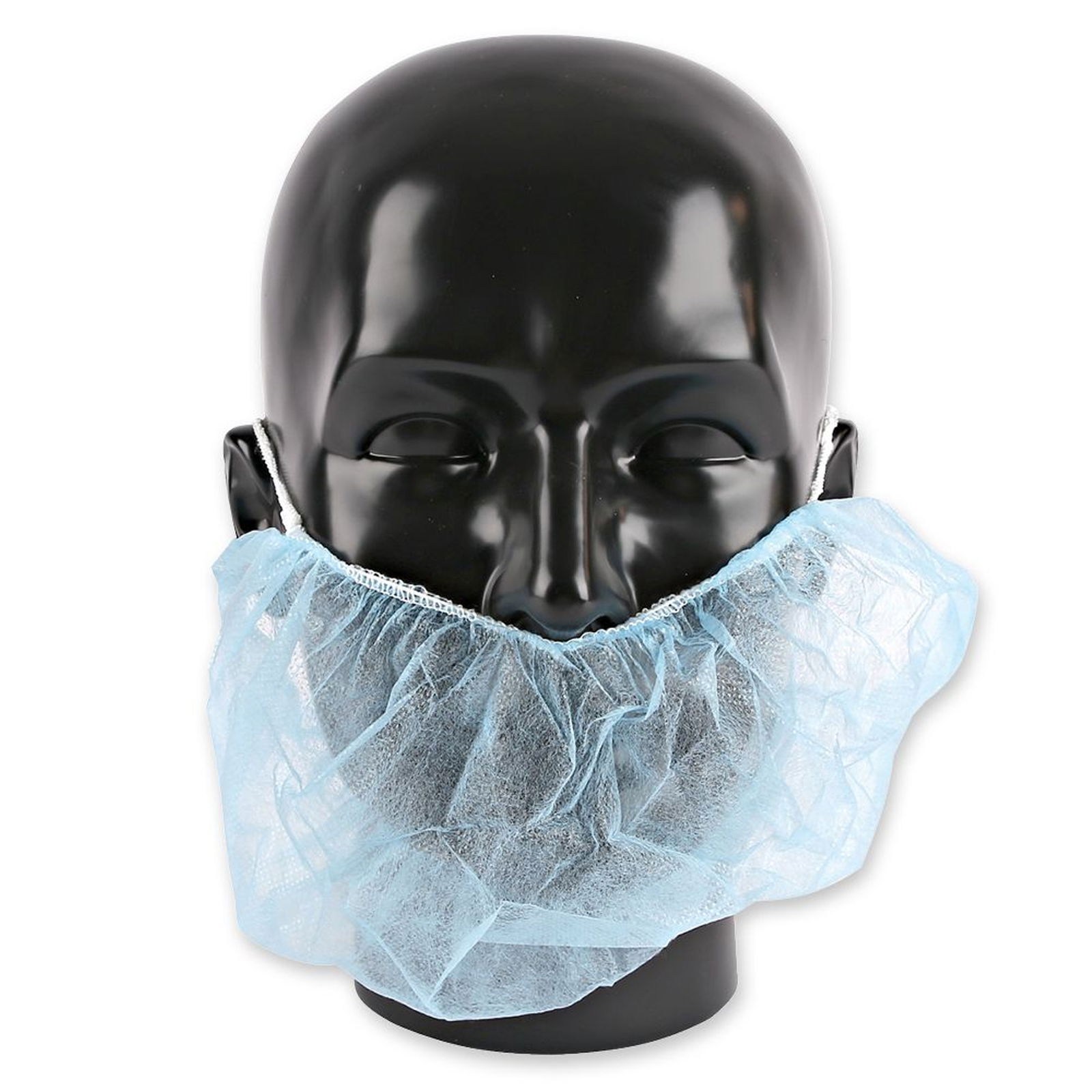 Beard cover with ear loops polypropylene blue