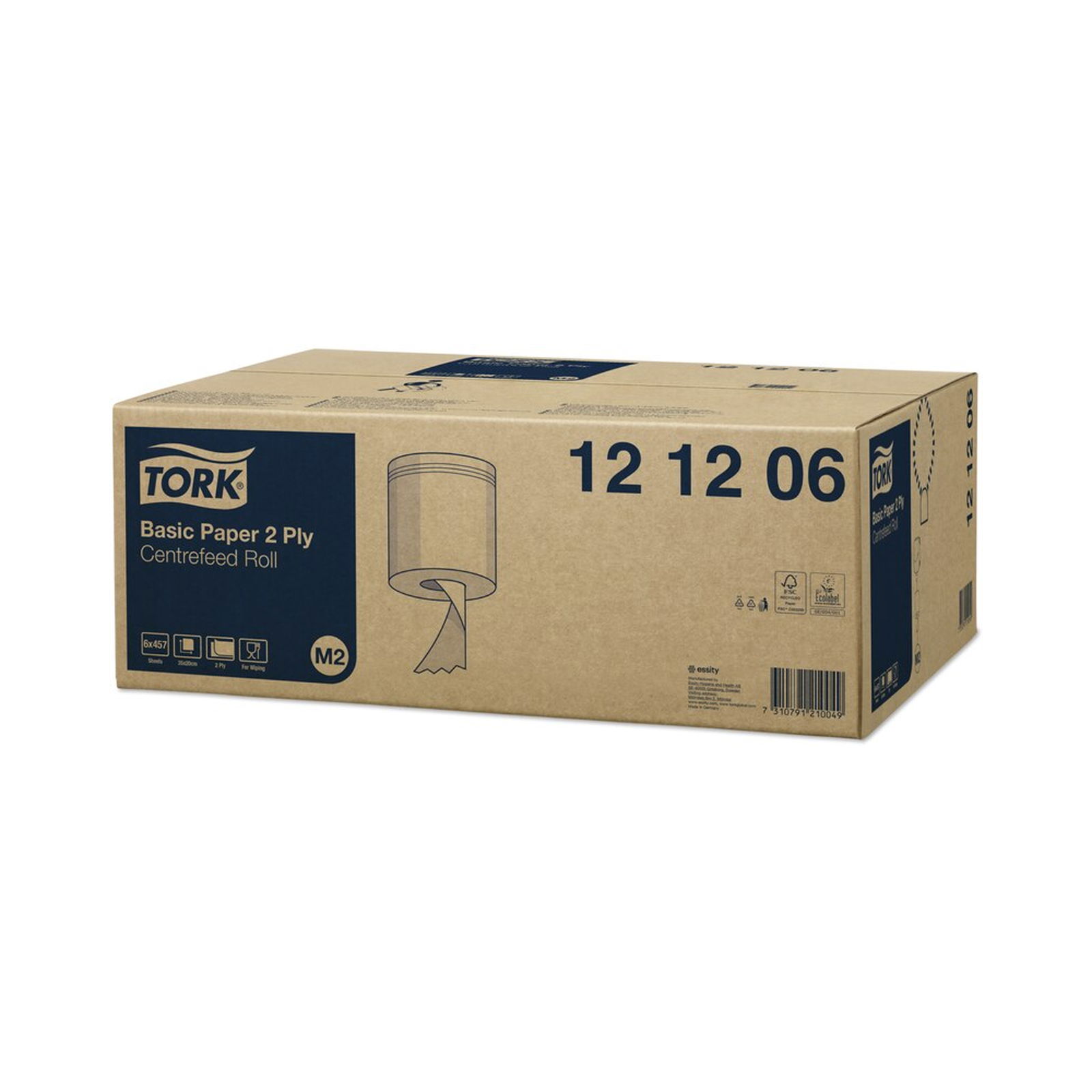 Tork 121206 Reinigungsrollen M2 Midi 2-lagig Recycling Paket