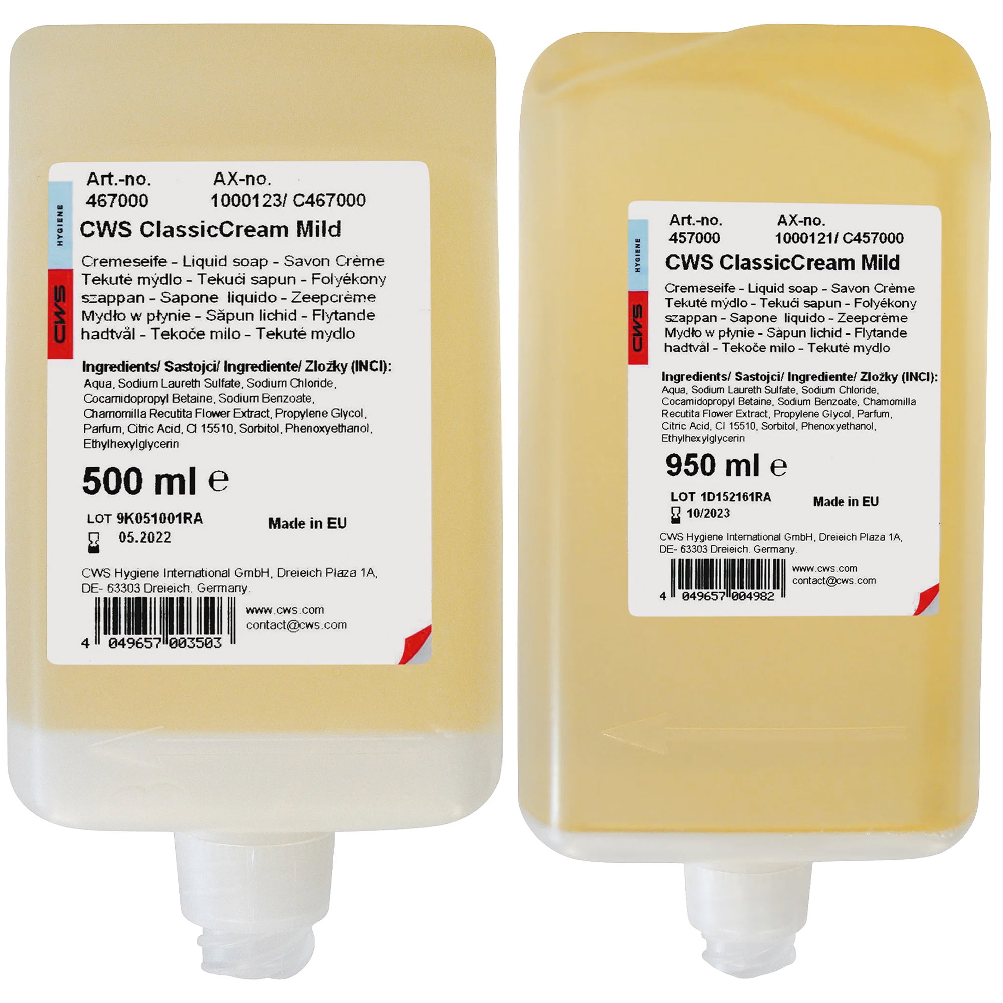 Flüssigseife | 500 ml & 950 ml | CWS ClassicCream Mild