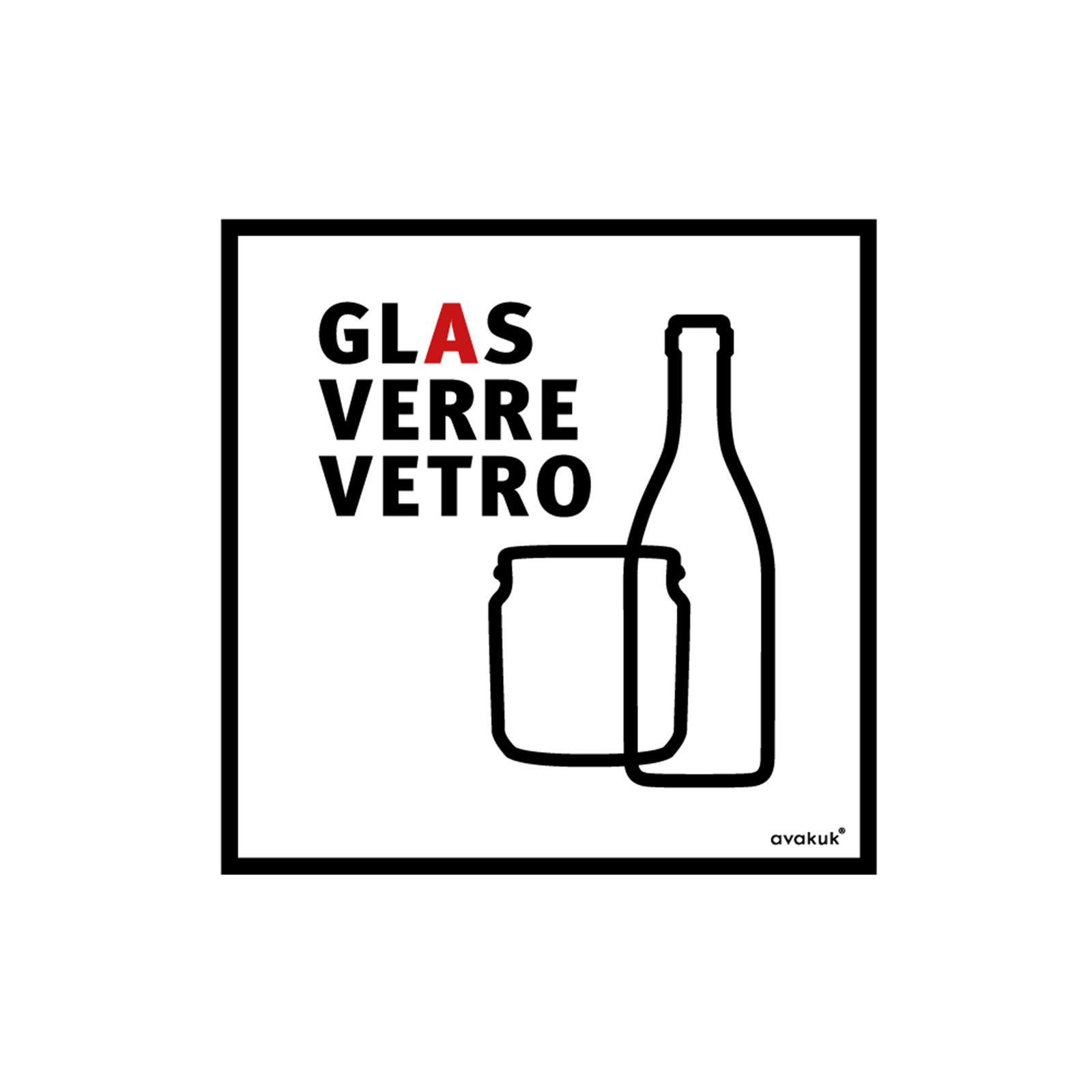 Adesivi per il riciclo del vetro