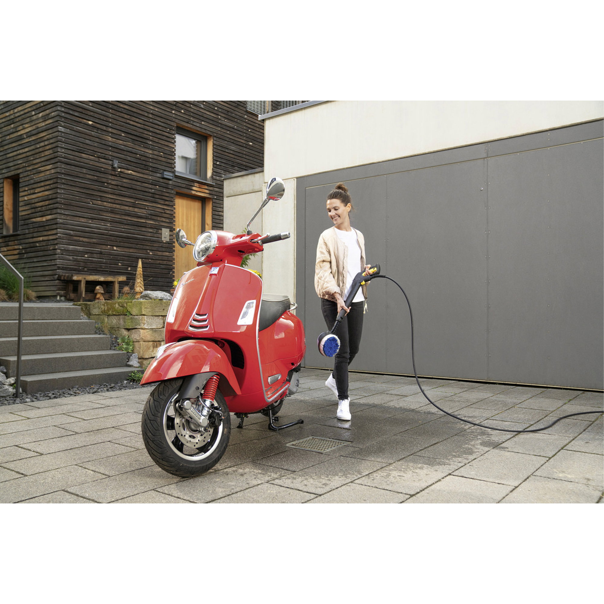 Vespa, Motorradroller, Rot, Wasch?, Schwarz?