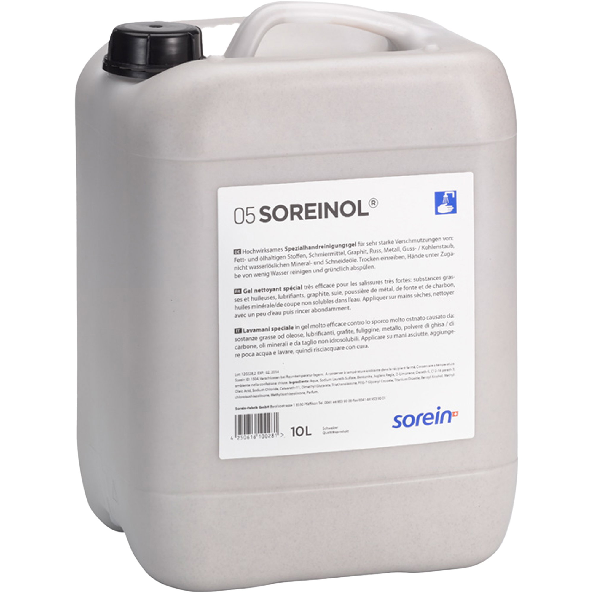 Handwaschpaste | 10 Liter | mit Olivenkernmehl | sorein Soreinol