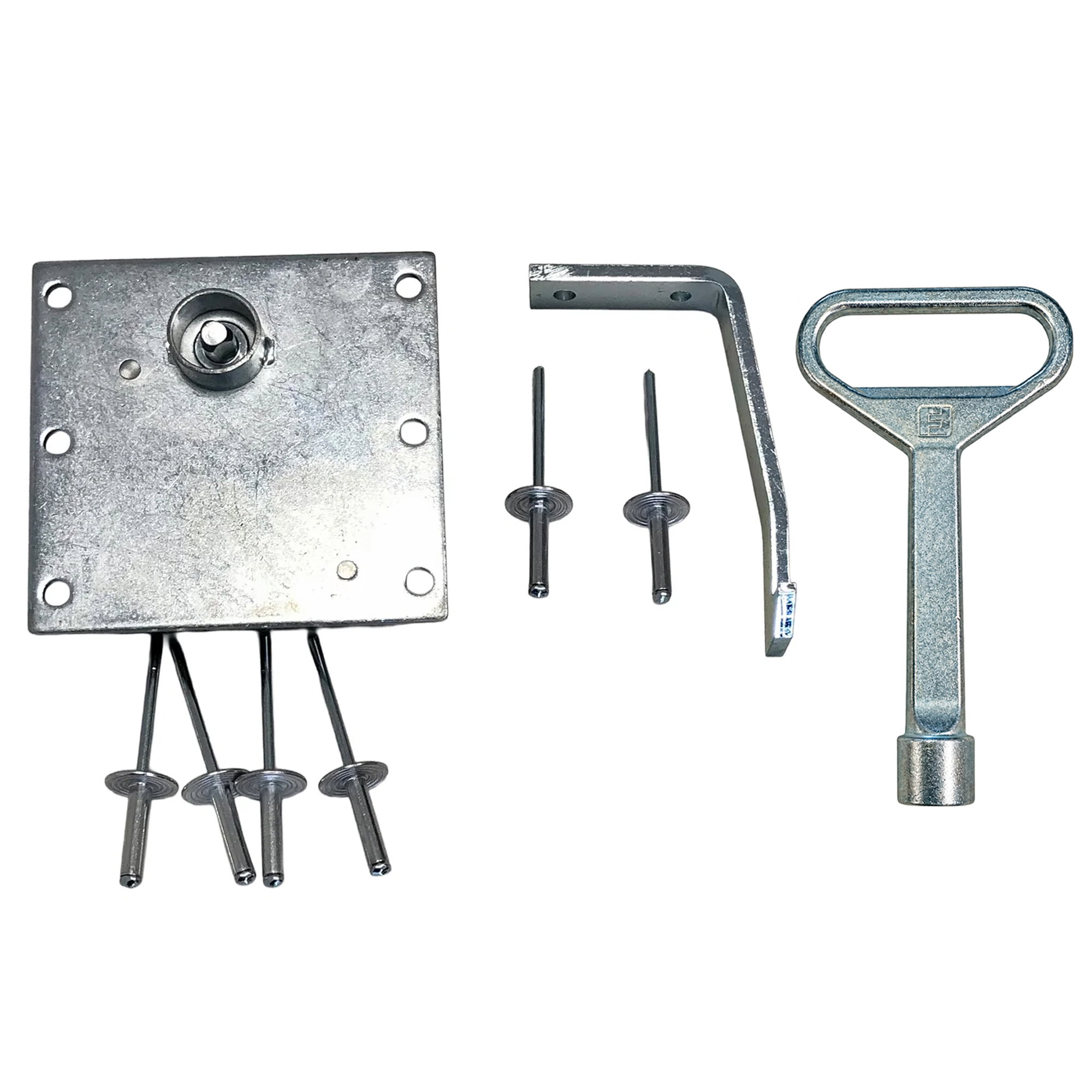 Serrure triangulaire 7 mm | clé fournie | pour conteneurs en plastique Europlast | Vercon