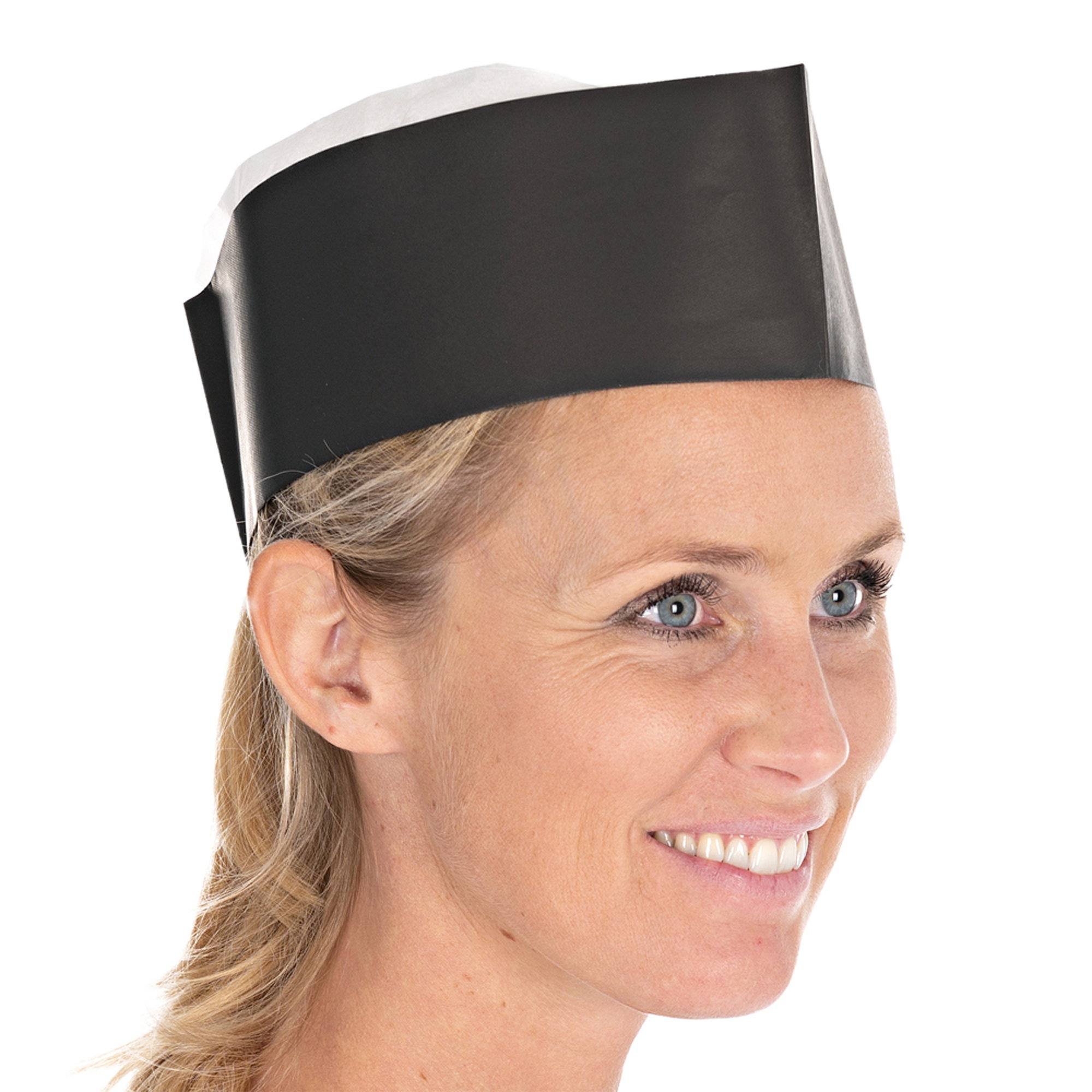 Schiffchen Mütze | Modell Service Black | Papier geprägt