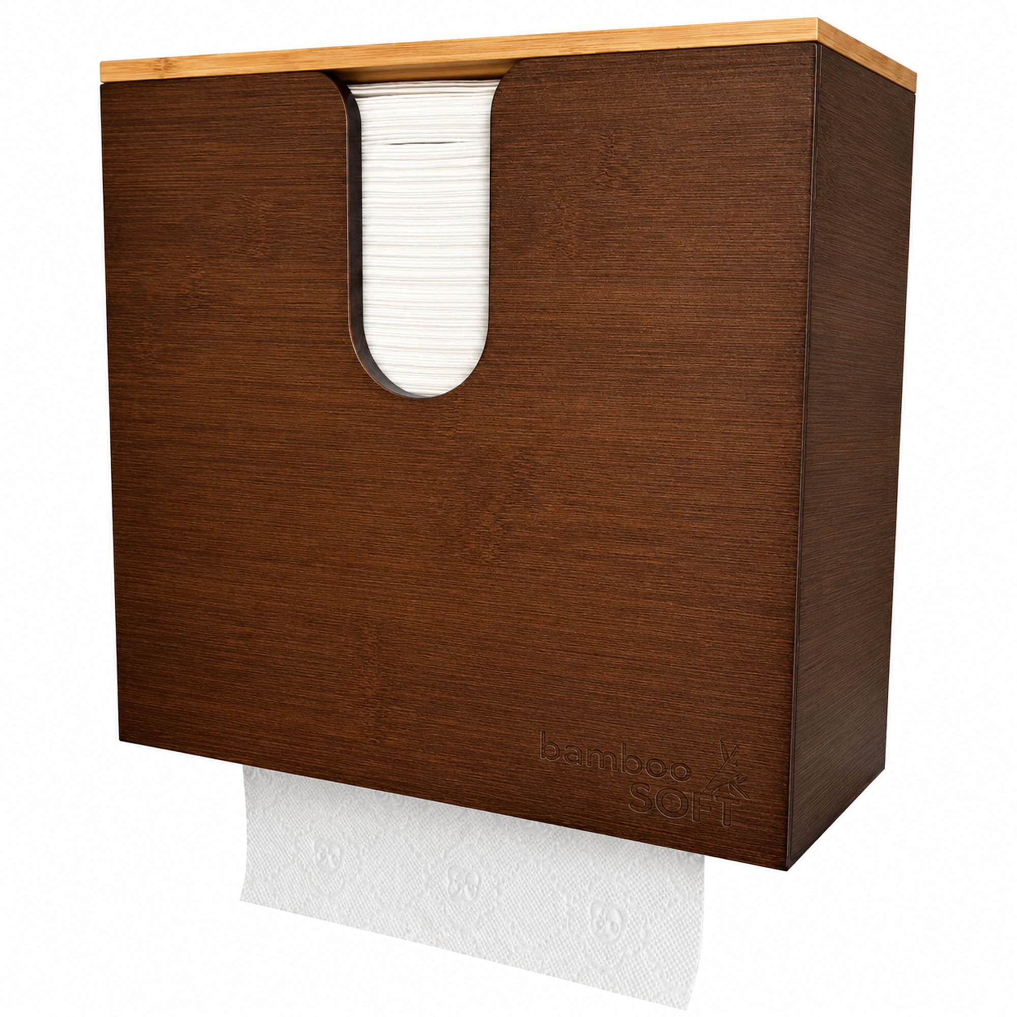 Papiertuchspender, Klappspender, Holz design, Toilettenpapierhalter, Wandmontage