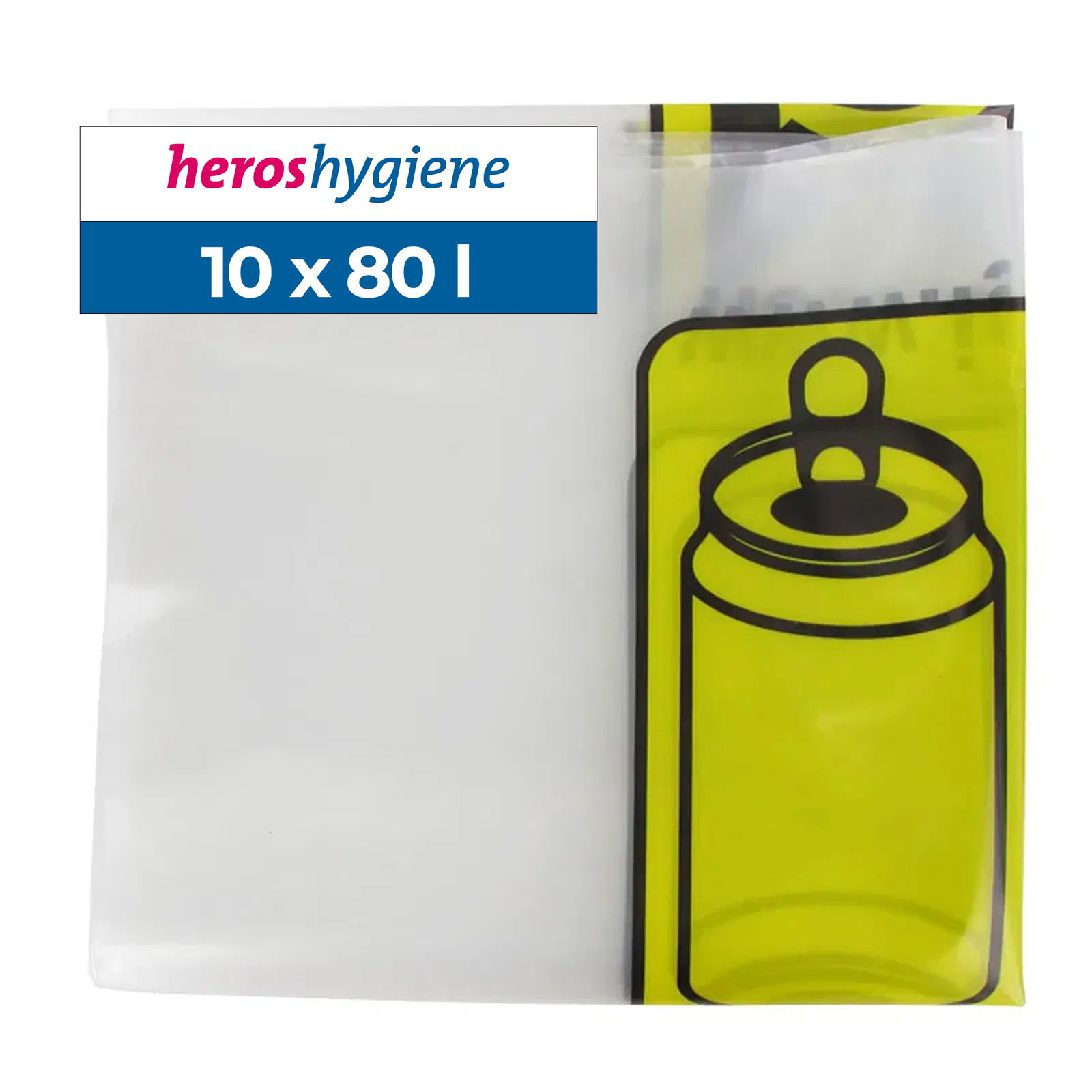 10x aluminum collection bags 80 liters