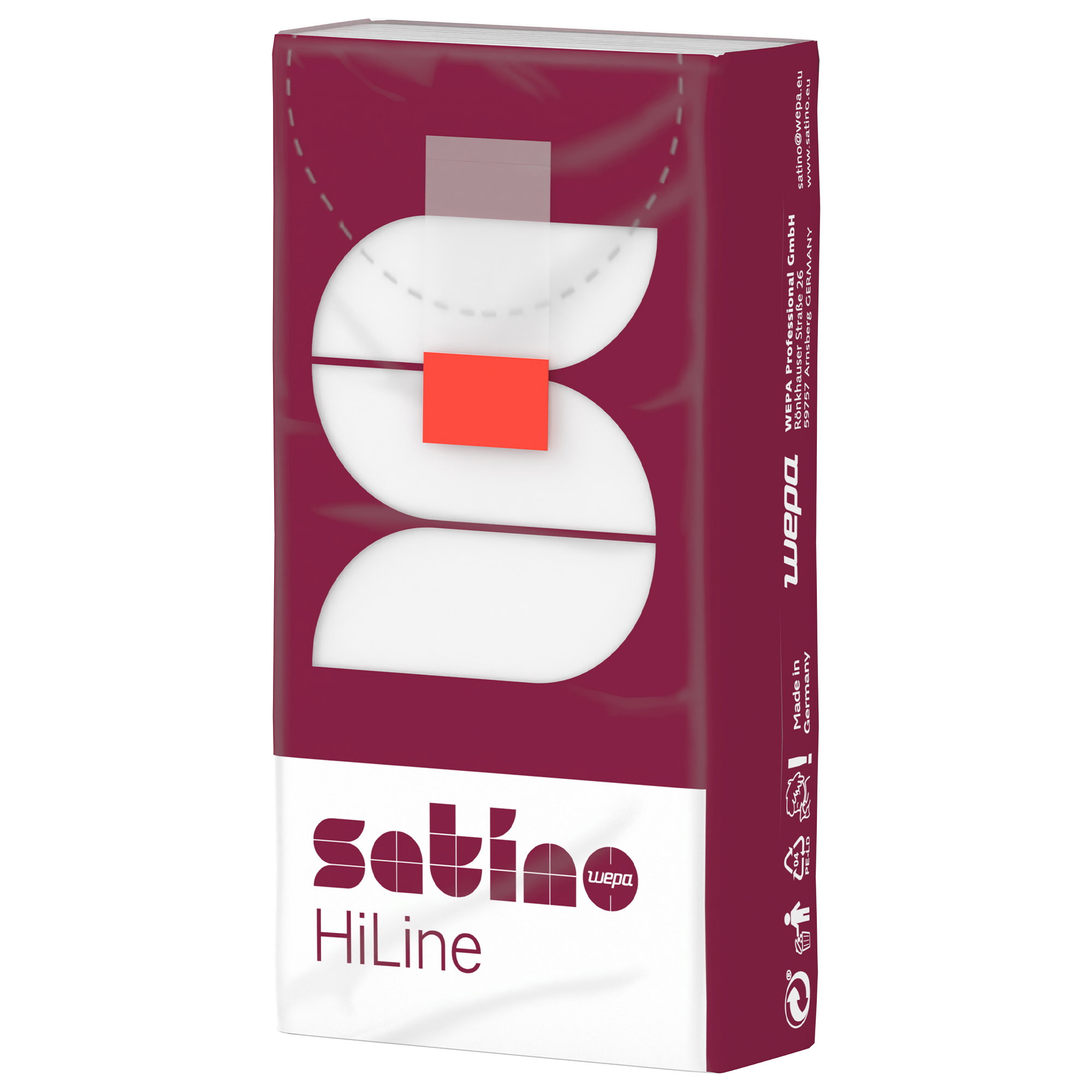 Satin, HiLine, Verpackung, Stoff, Produktverpackung