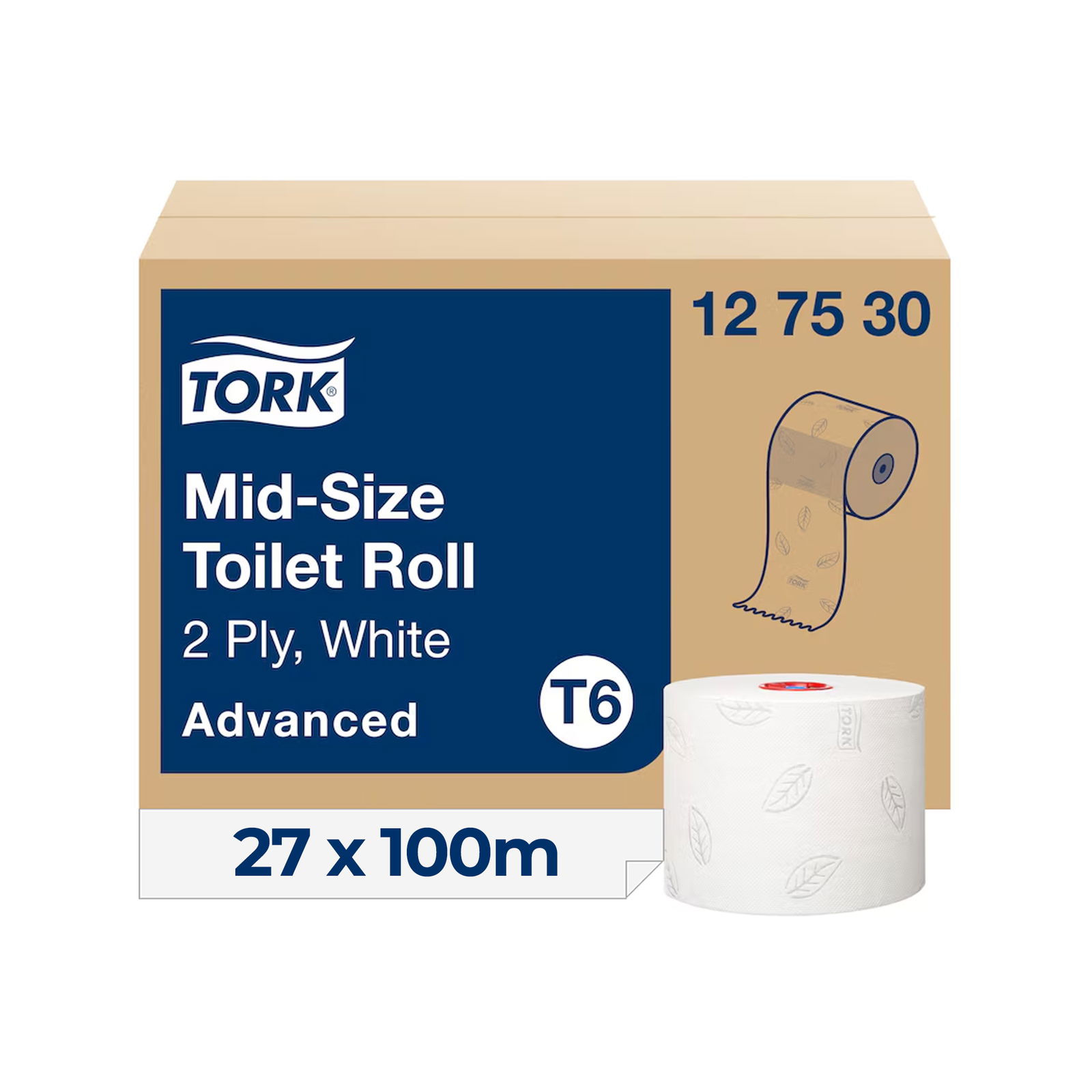 Tork 127530 Toilettenpapier Advanced 2-lagig Front