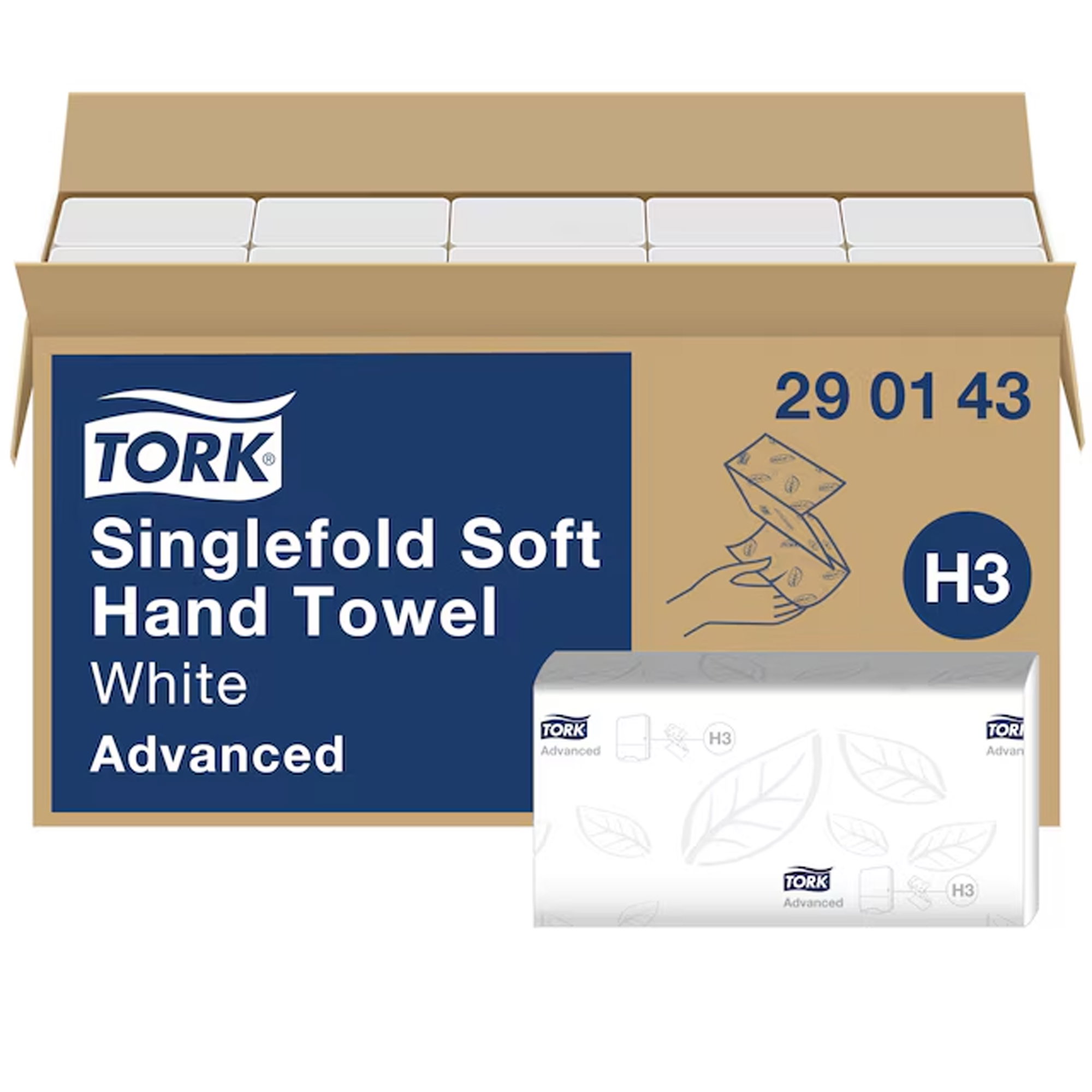 Papierhandtücher V-Falz | 2-lagig | Recycling | Tork 290143 H3