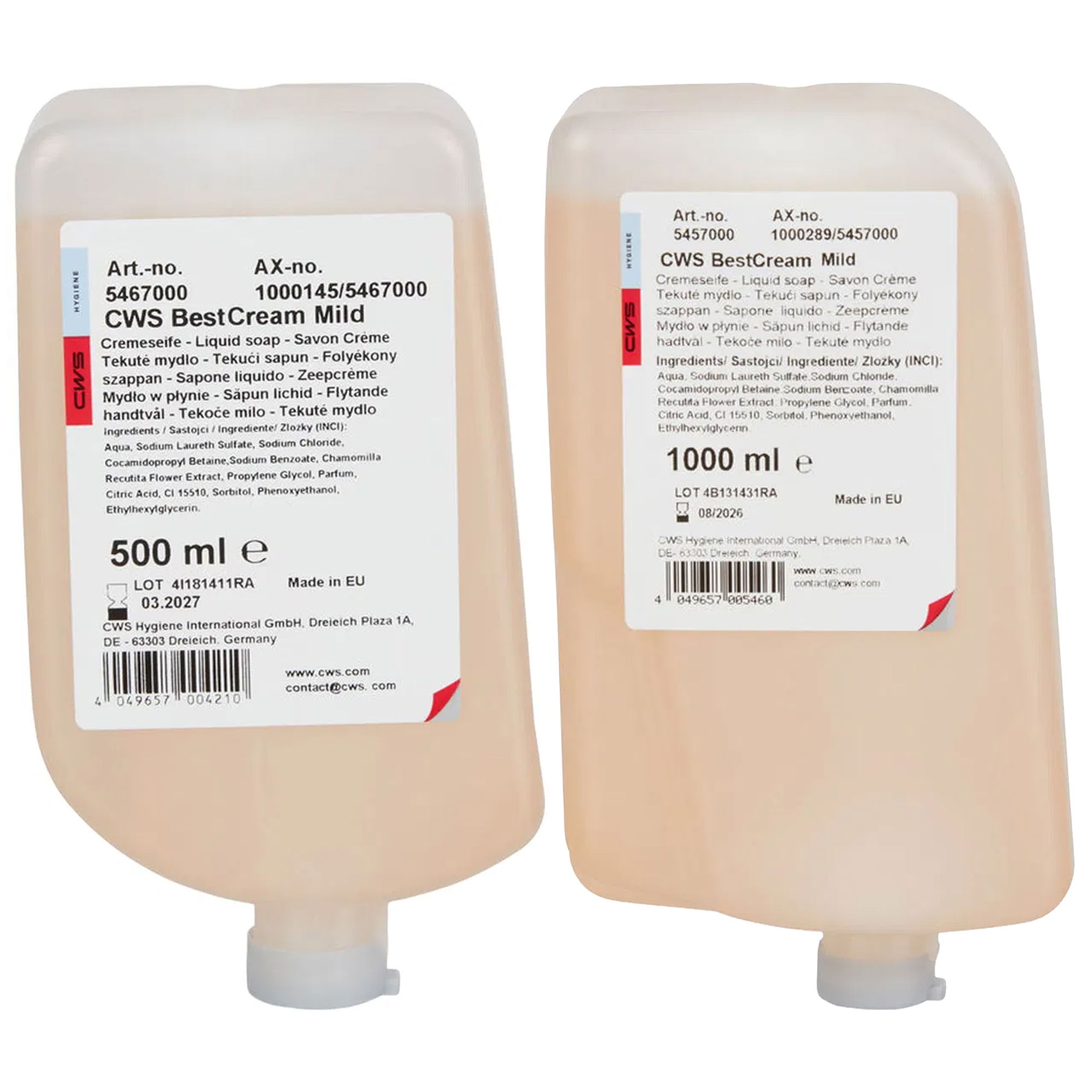 Flüssigseife | 500 ml & 1'000 ml | CWS Best Cream Mild