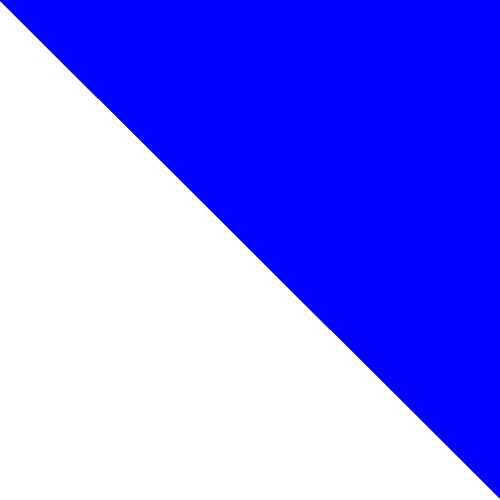 diagonal blau, blaues Dreieck, Farbblock, knalliges Blau