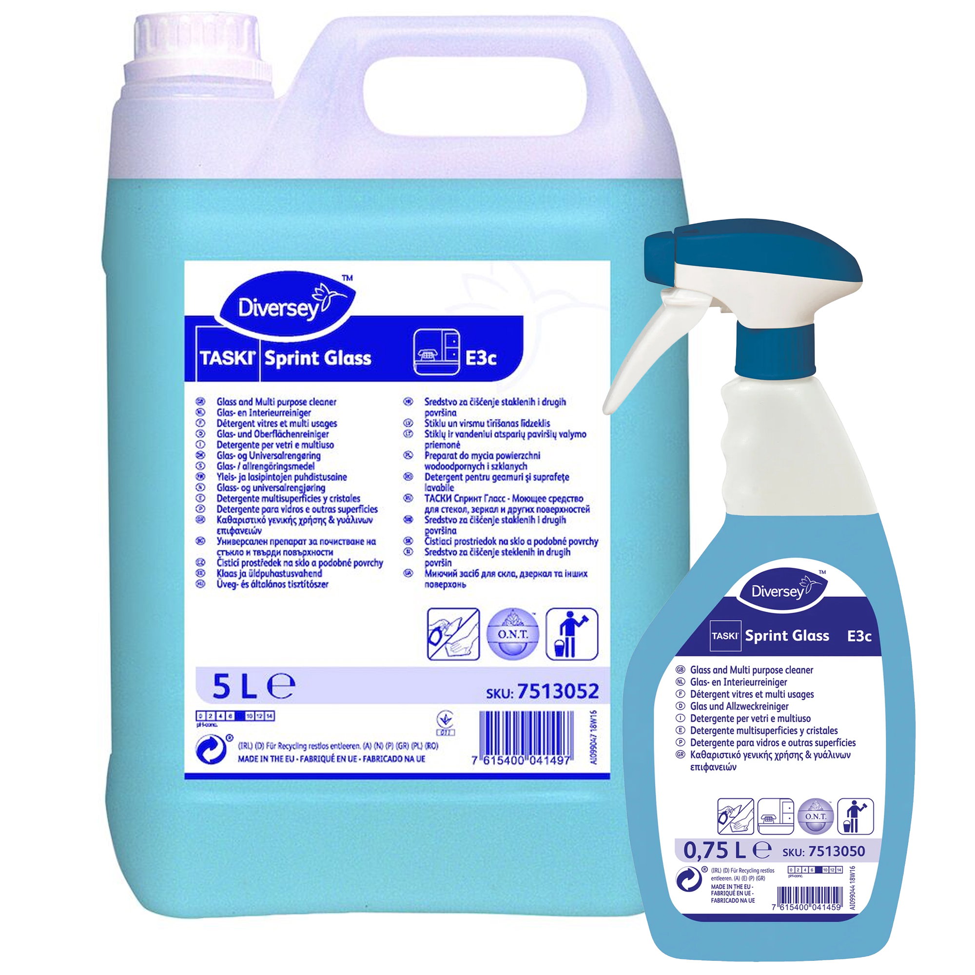 Detergente per vetri e multiuso | Diversey TASKI Sprint Glass E3c