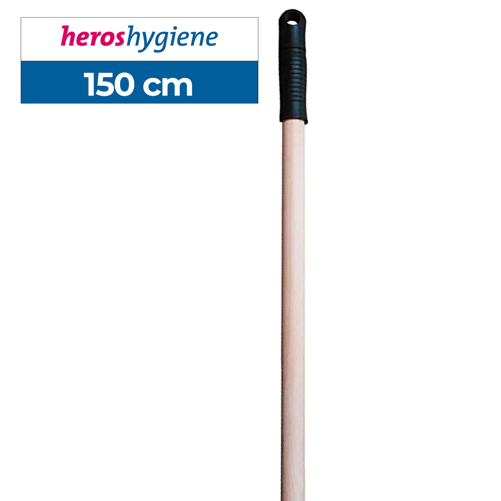 Wooden handle 150 cm with DIN thread