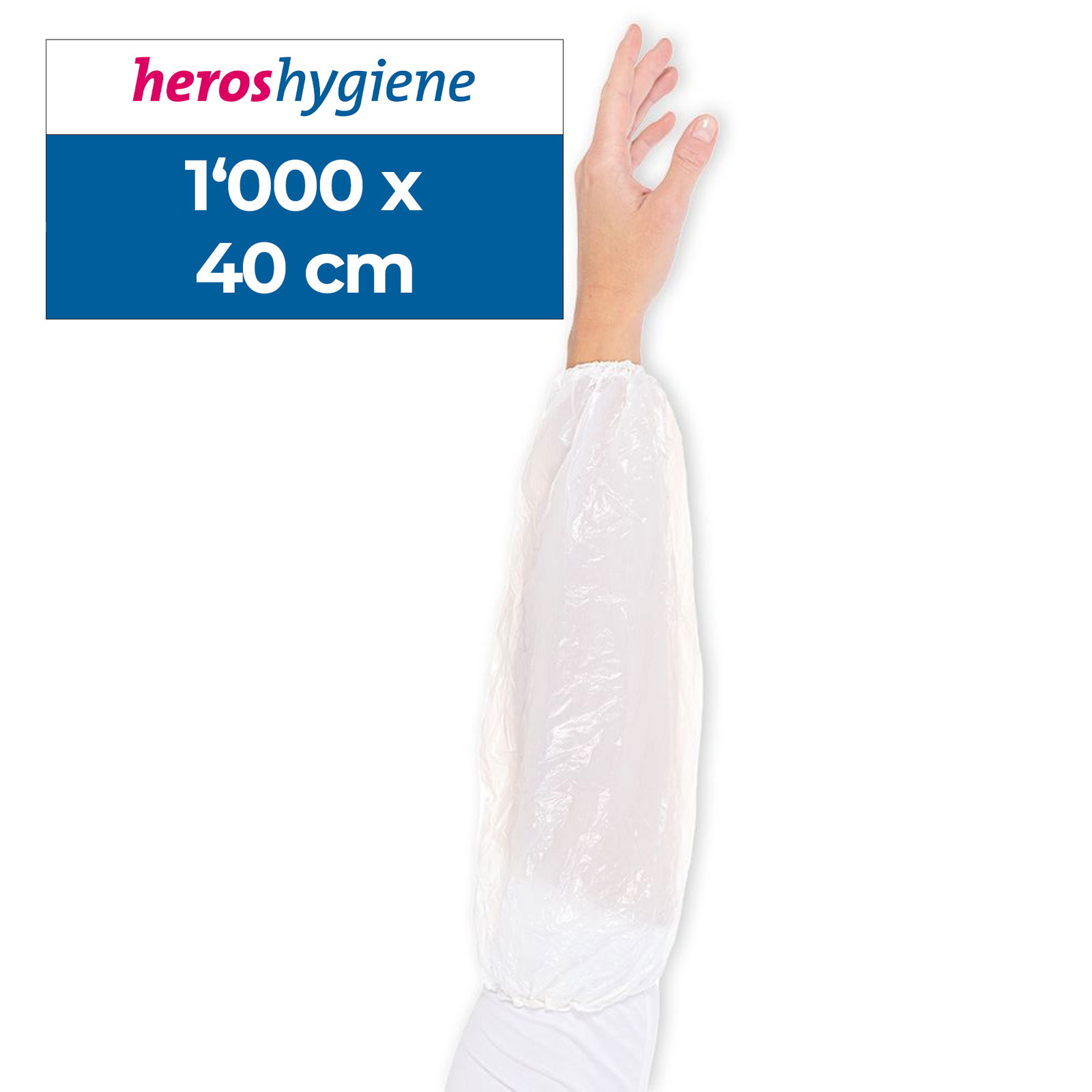 Protège-manches blancs en polyéthylène