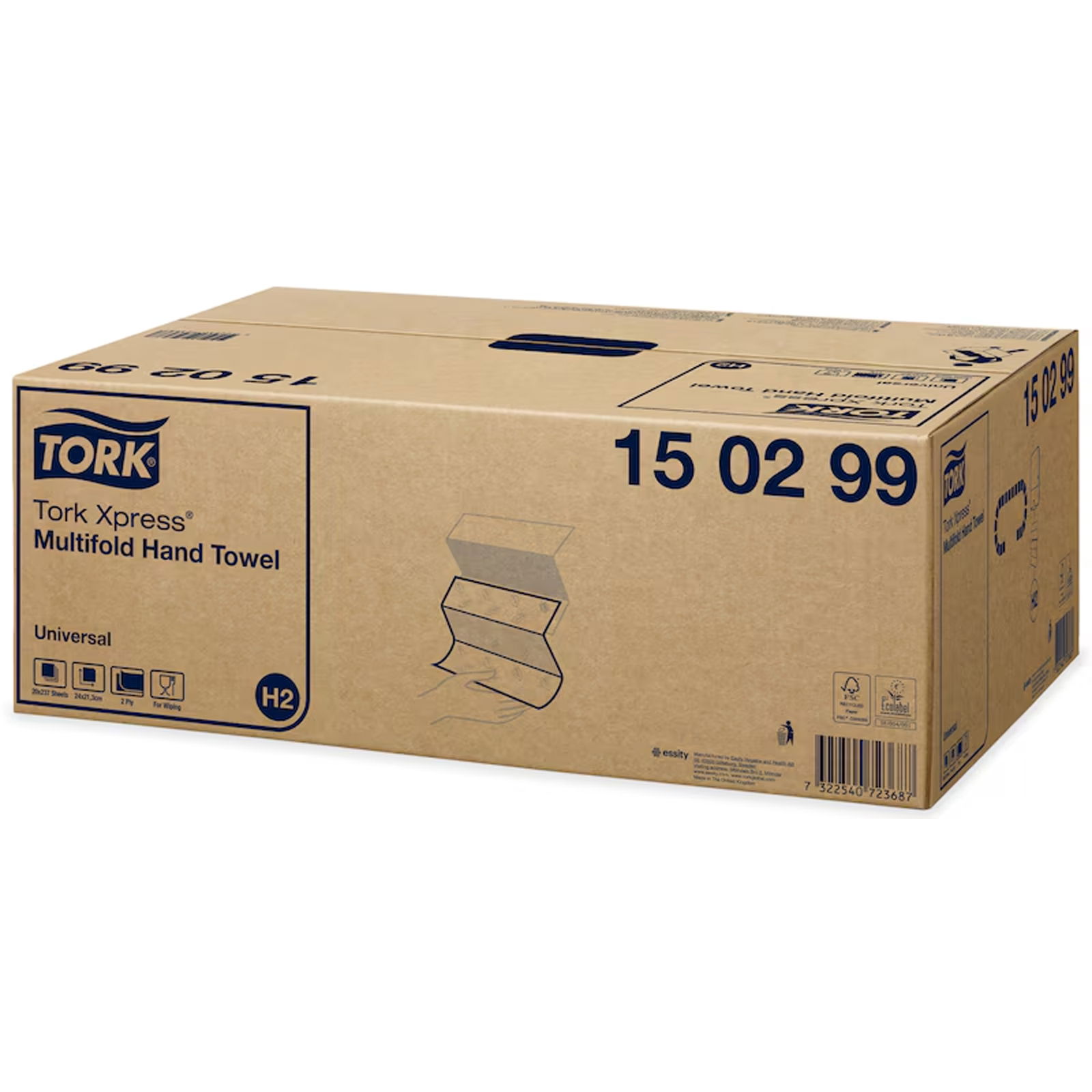 Tork 150299 H2 Xpress asciugamani piega multipla