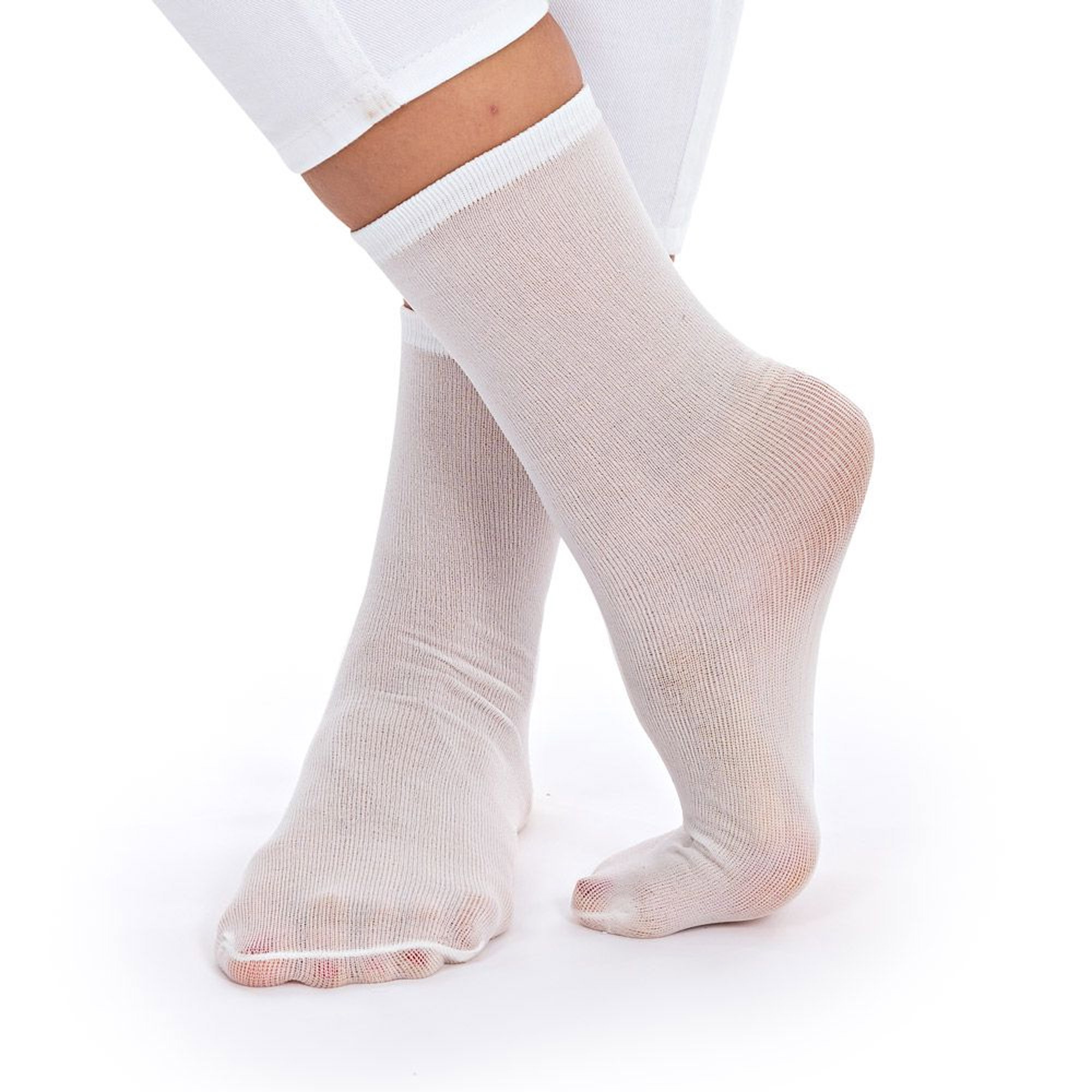 Calzini monouso | Bianchi | Poliestere e cotone | Hygostar