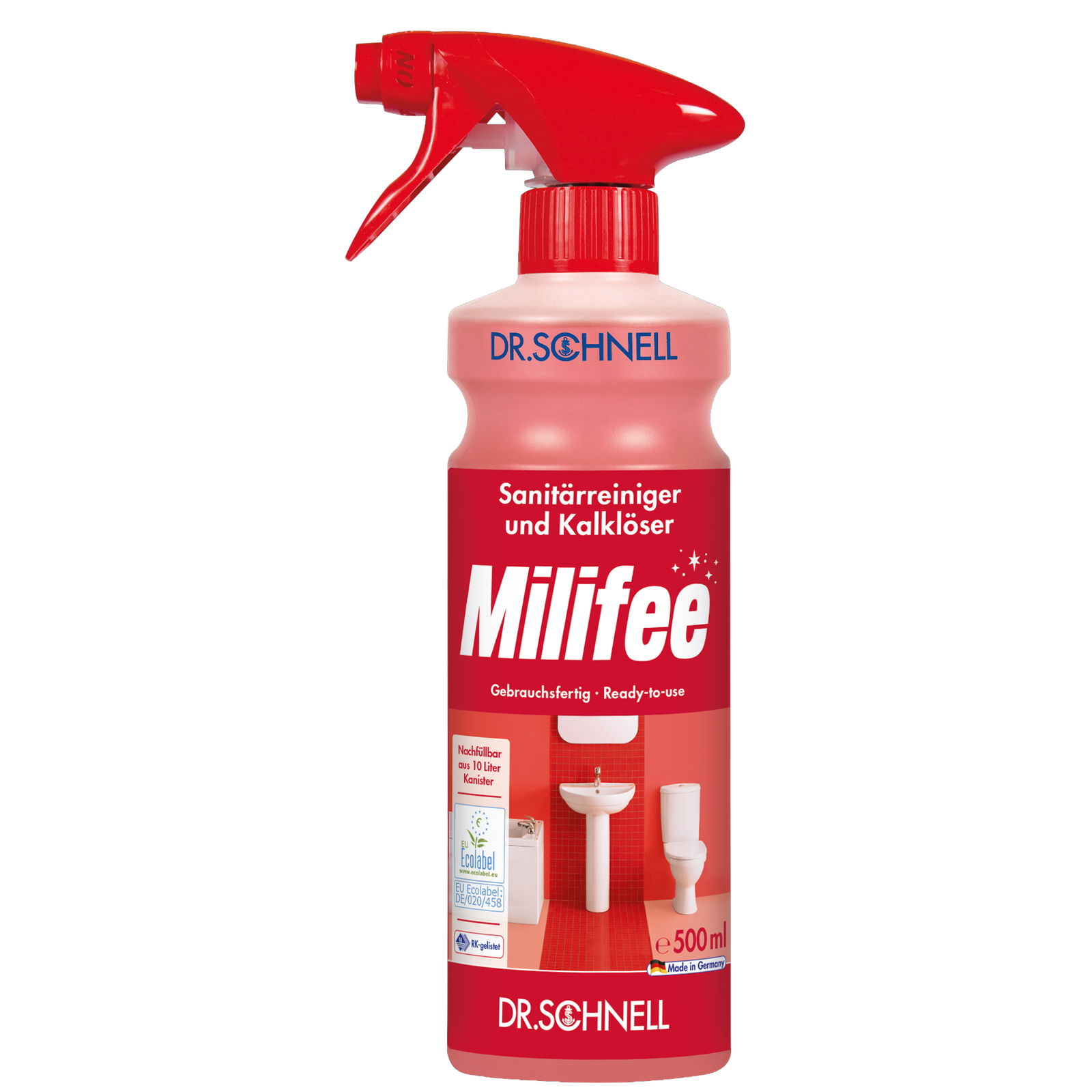 Dr. Schnell Milifee 500 ml bottle with spray head