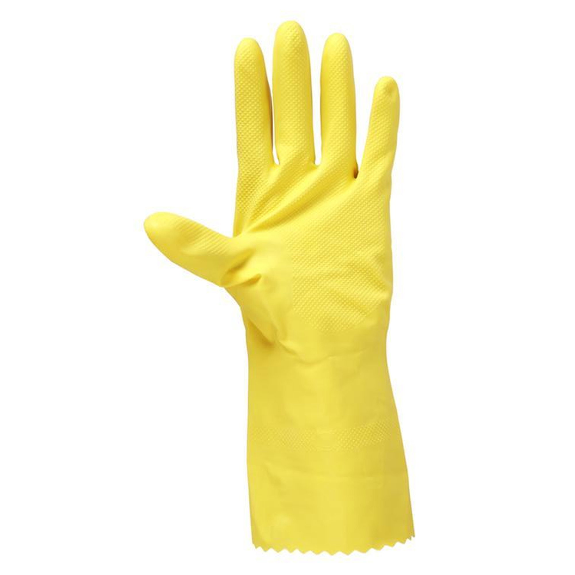 Gummi-Handschuh, Regenhandschuh, Einmalhandschuh, Gelb, Rutschfeste Oberfläche