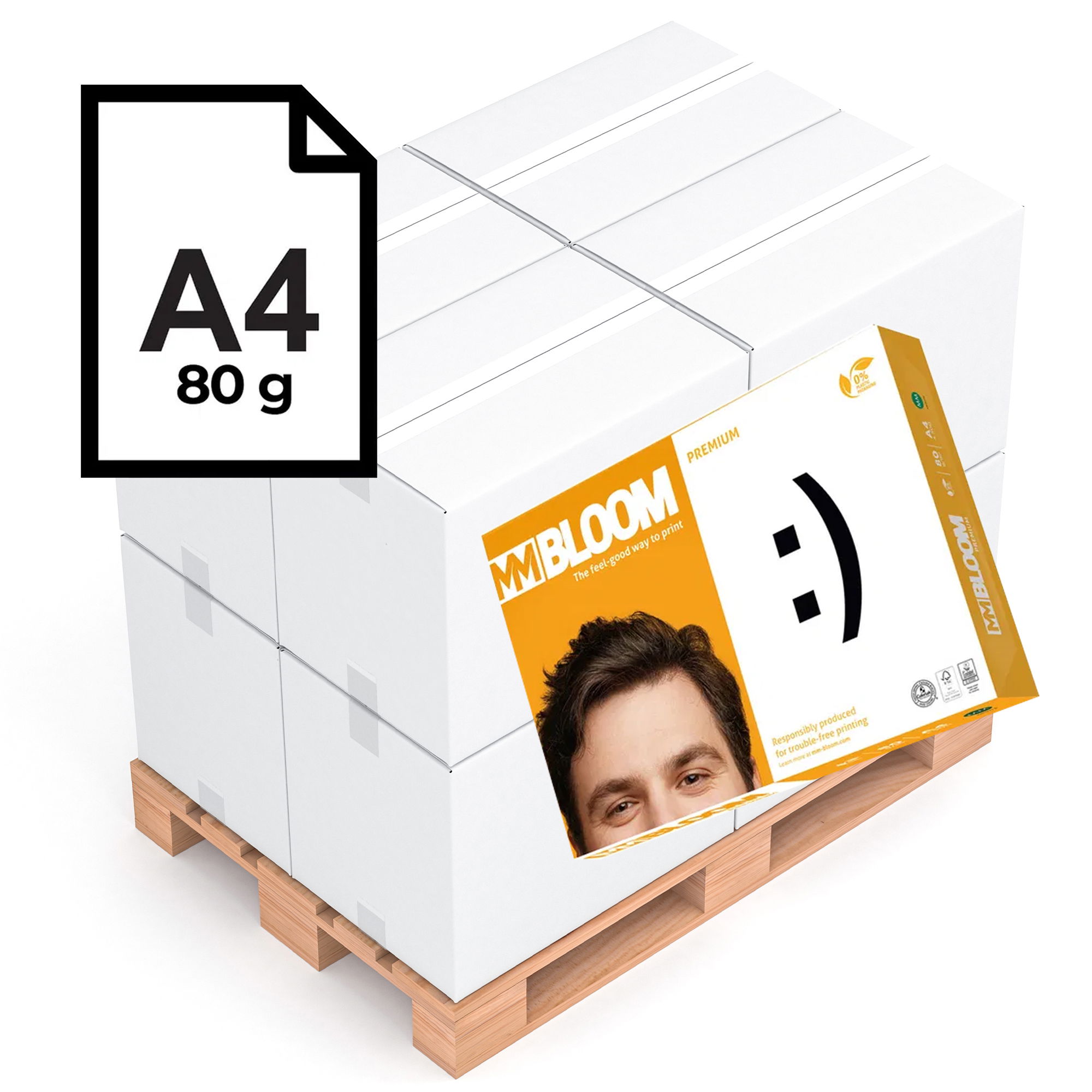 Kopierpapier MM Bloom Premium | A4 | 80 g | halbe Palette