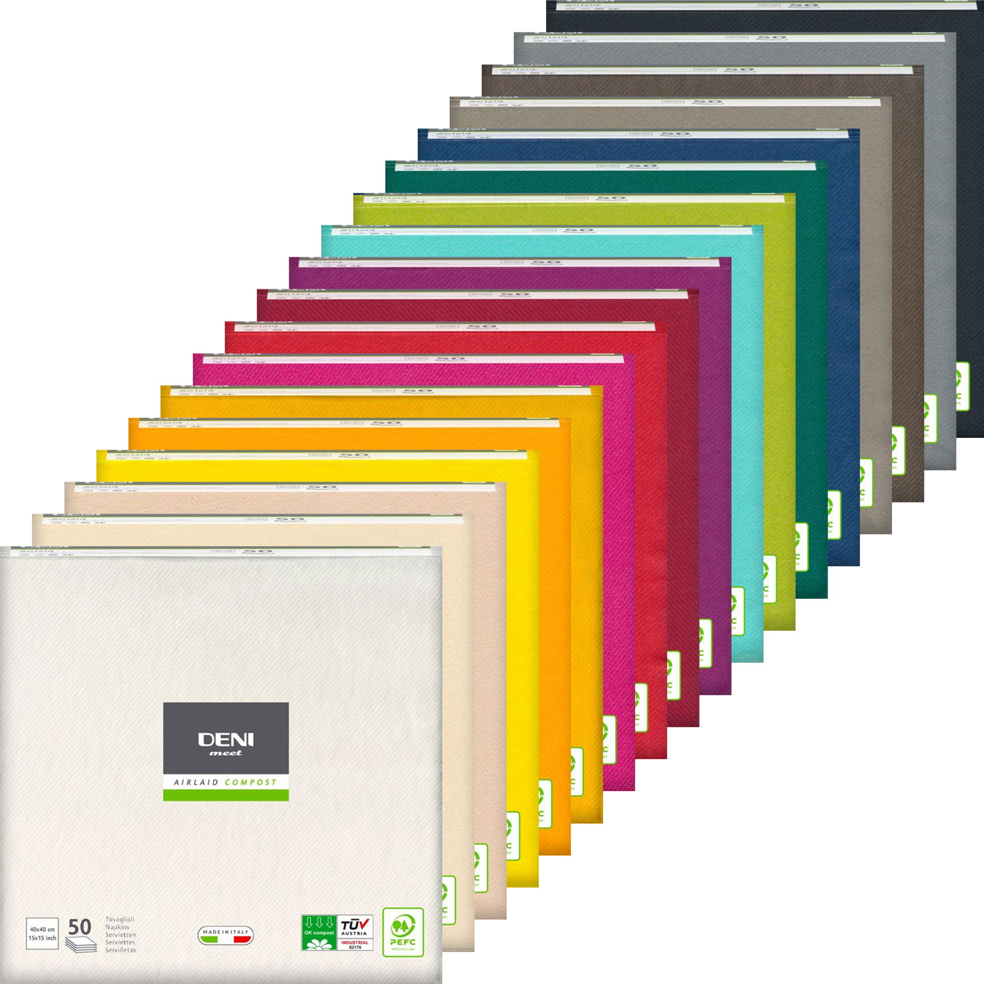 Servietten Airlaid | 1/4 Falz | 40 x 40 cm | DENI meet