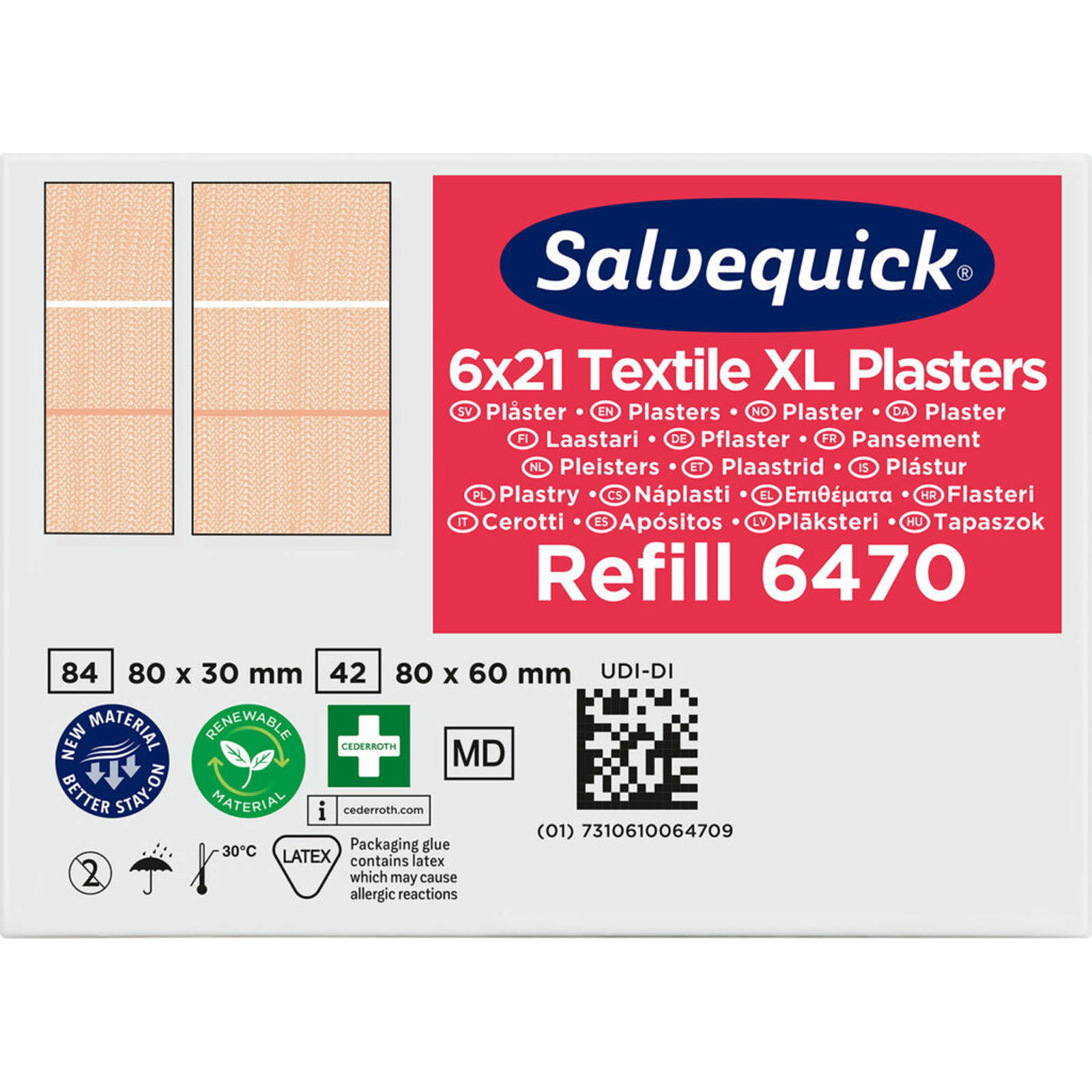 Textilpflaster extra gross Salvequick 6470