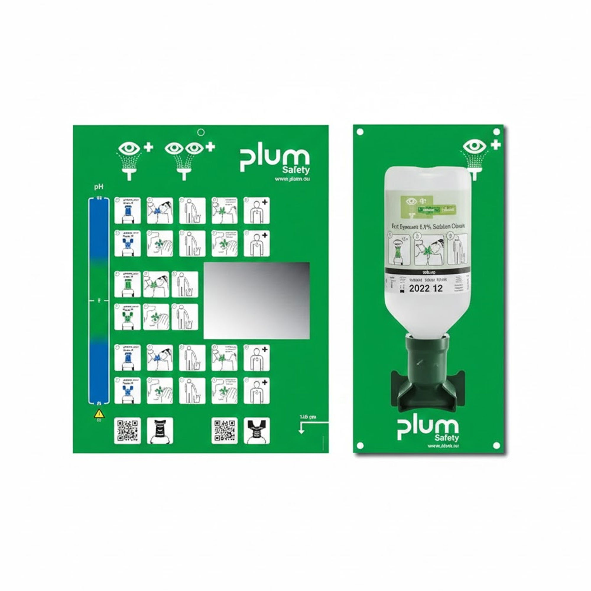 Augenspülstation inkl. 1x EyeWash 500ml | Plum