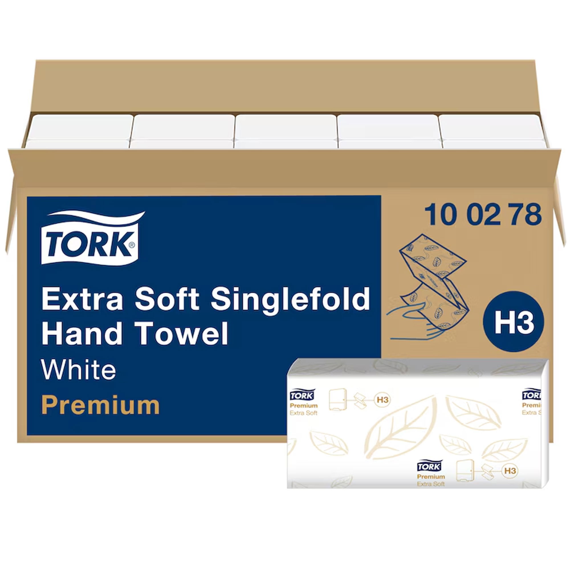 Paper towels V-fold | 2-ply | cellulose | Tork 100278 H3