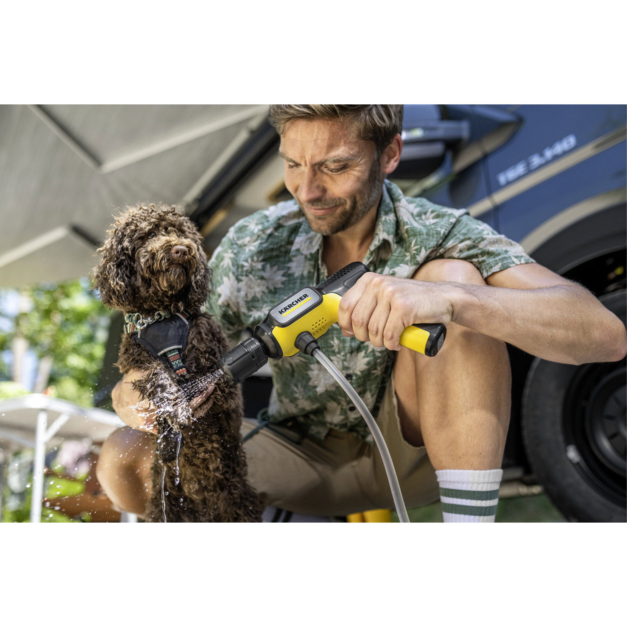 Hundepflege, Grooming, Waschstrahl, Kärcher, Druckpistole