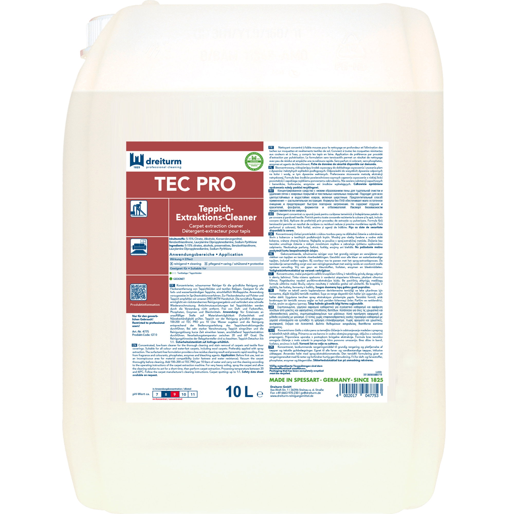 Teppichreiniger | dreiturm TEC PRO Teppich-Extraktions-Cleaner
