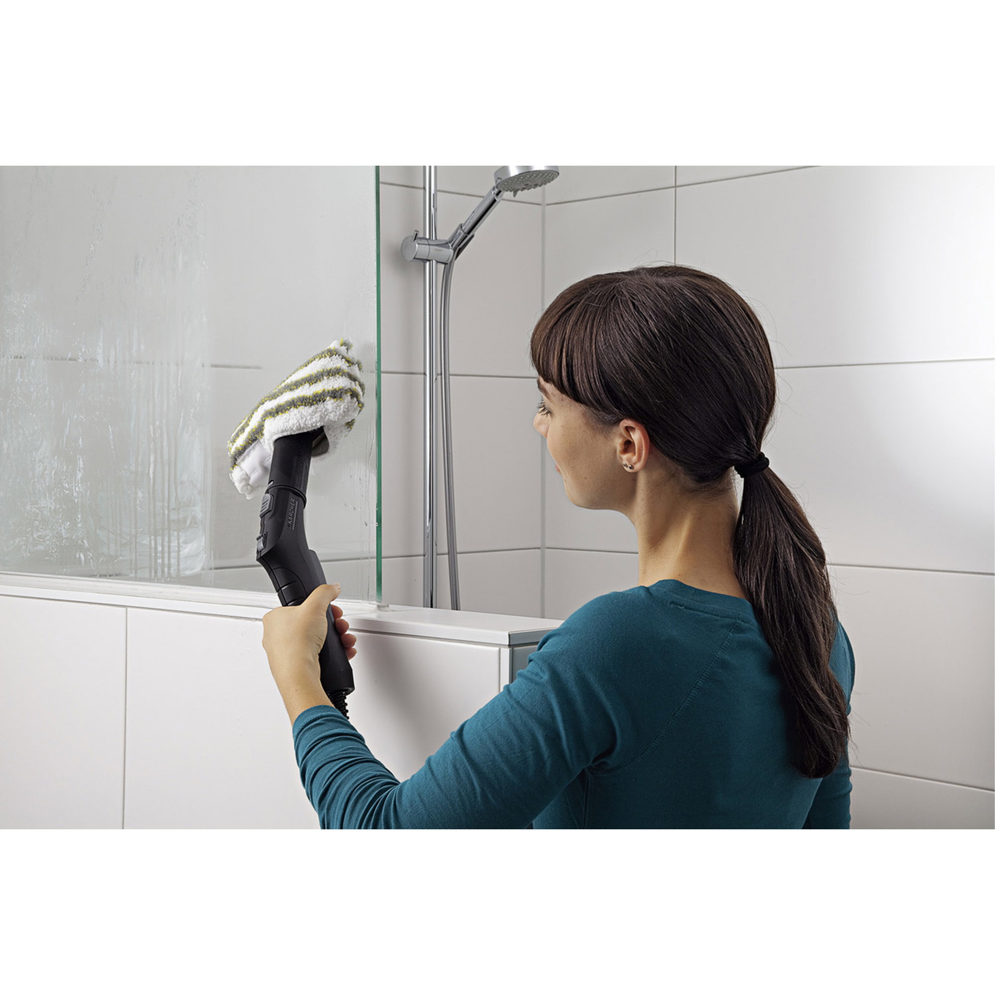 Dampfreinigung, Dampfreiniger, Duschkopf, Glasdichtung, Fensterreinigung