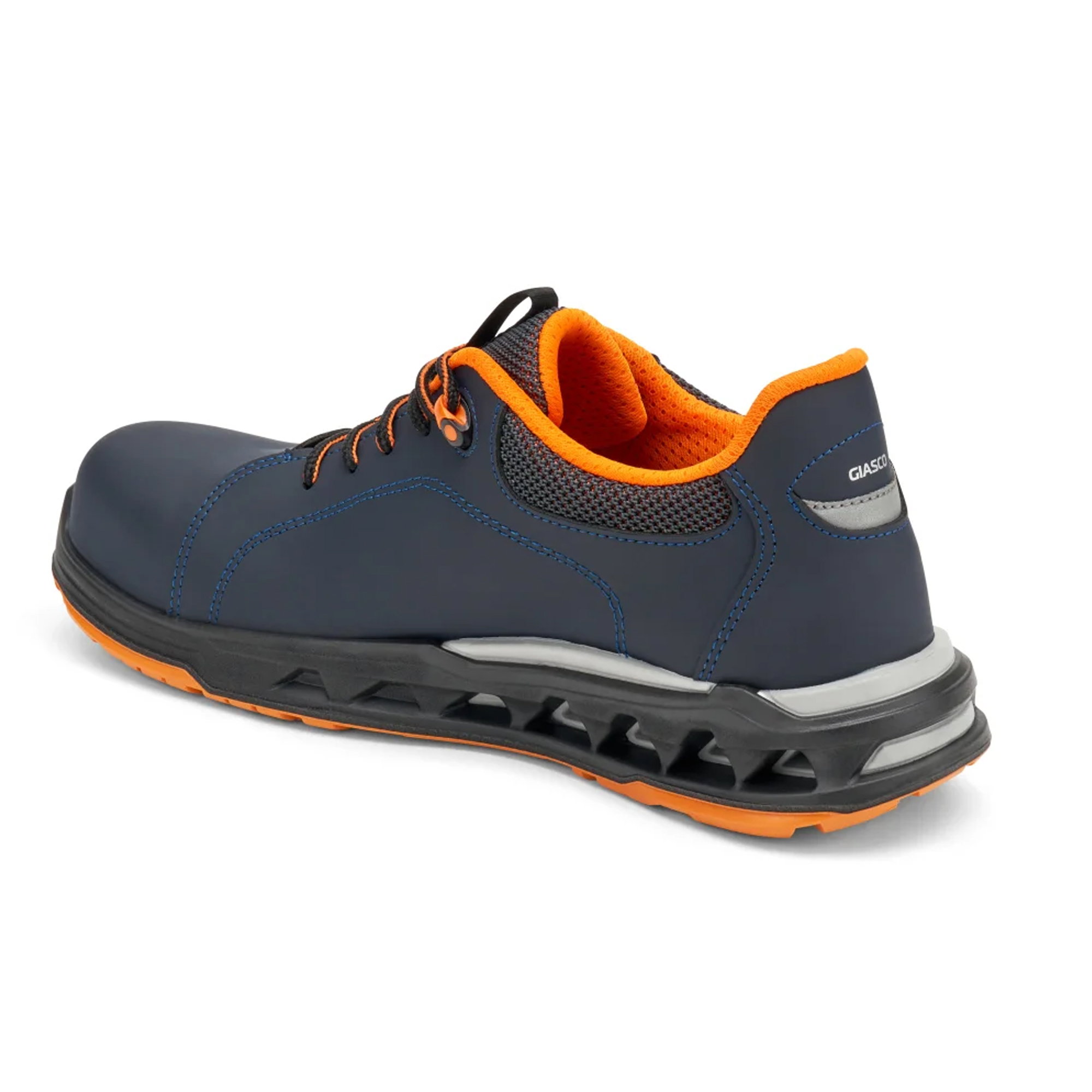 Sneaker, Laufschuh, Navy Blau, Orange Akzente, Synthetik