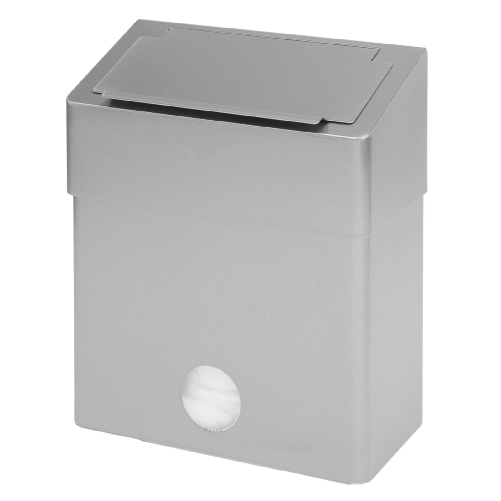 Ophardt 1421703 Hygiene Abfallbox mit Klappdeckel 6 Liter Edelstahl