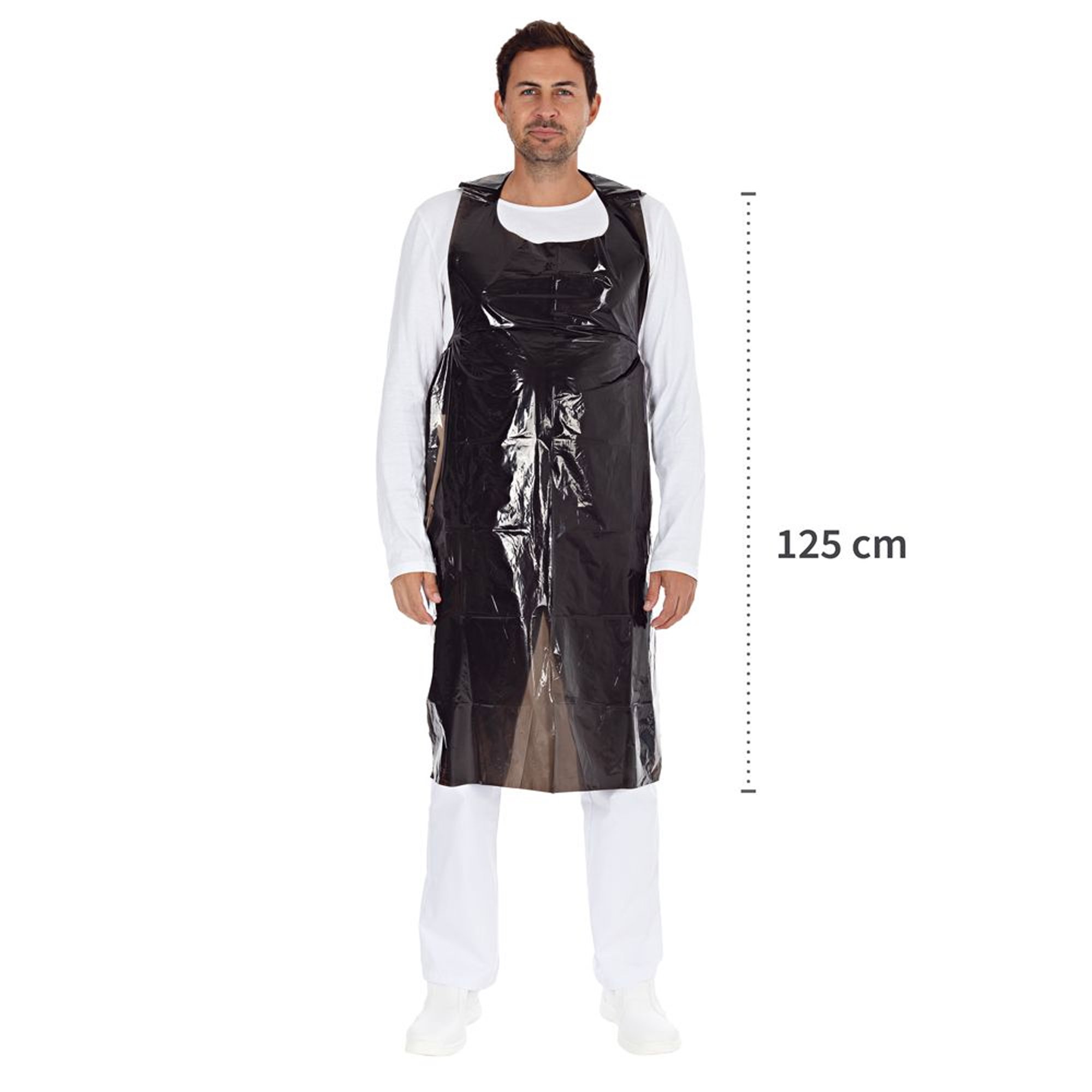 Tabliers jetables | en rouleau | 35 my | Noir | LDPE