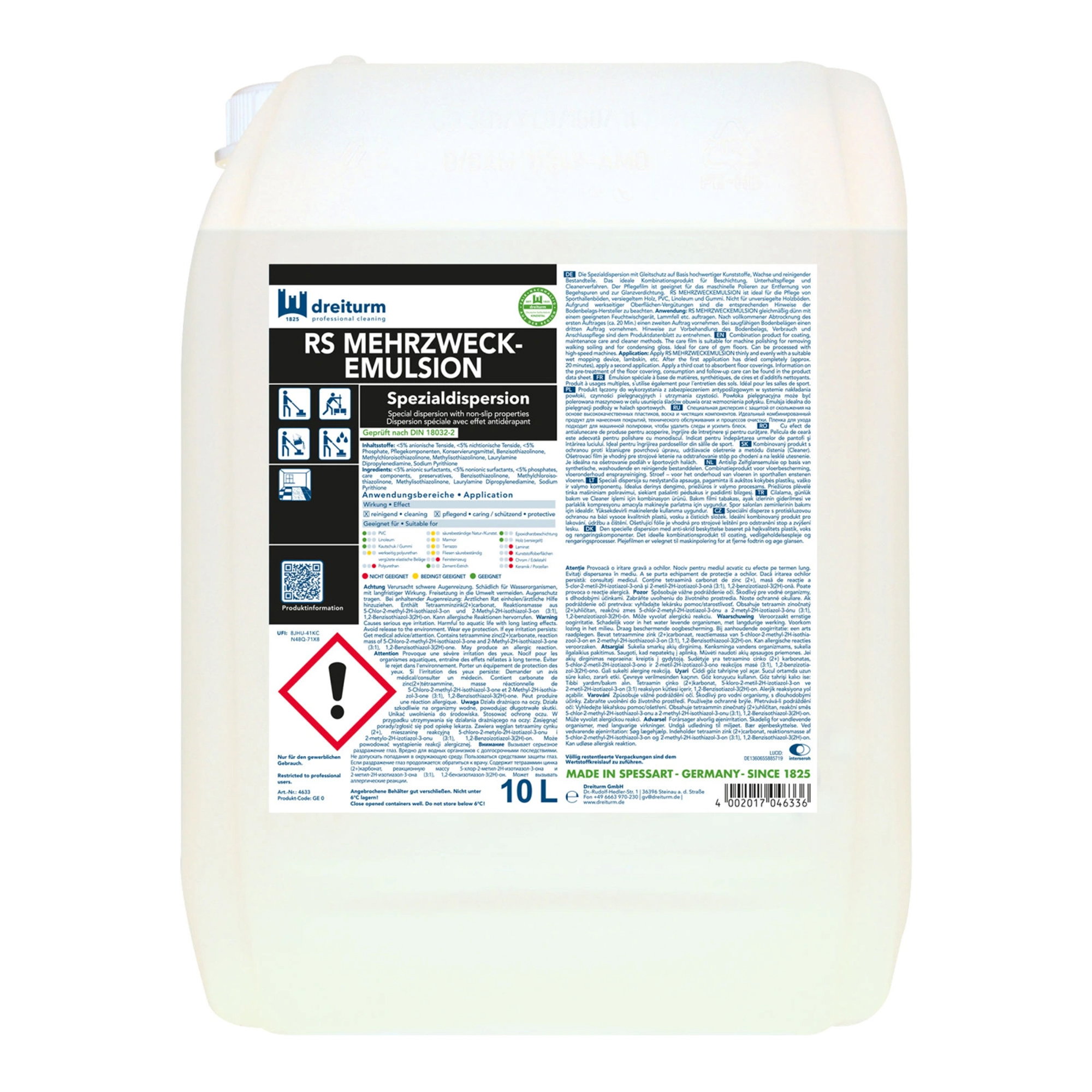 Mehrzweckemulsion mit Gleitschutz | dreiturm RS MEHRZWECK-EMULSION