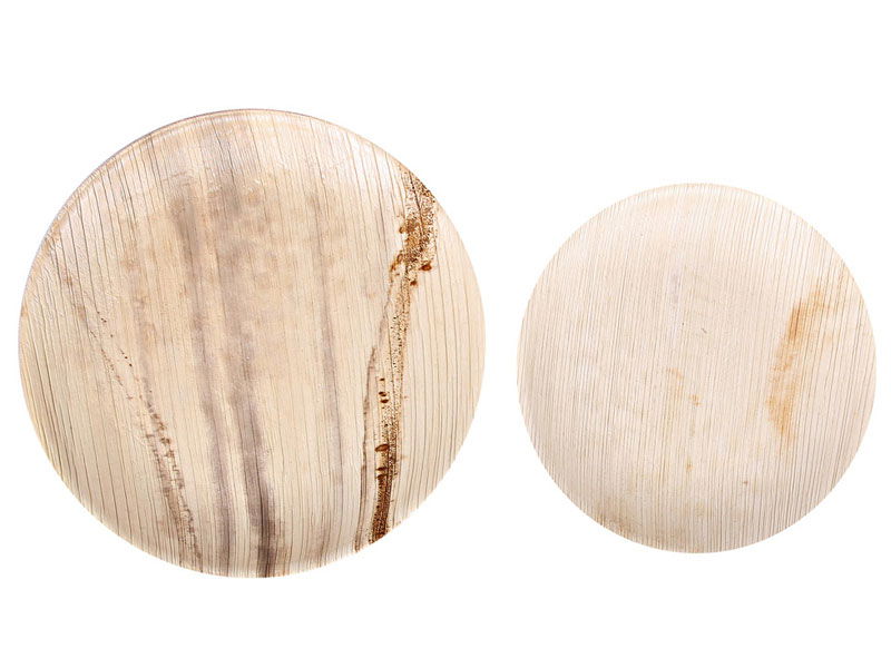 Bio Teller quadratisch Palmblatt