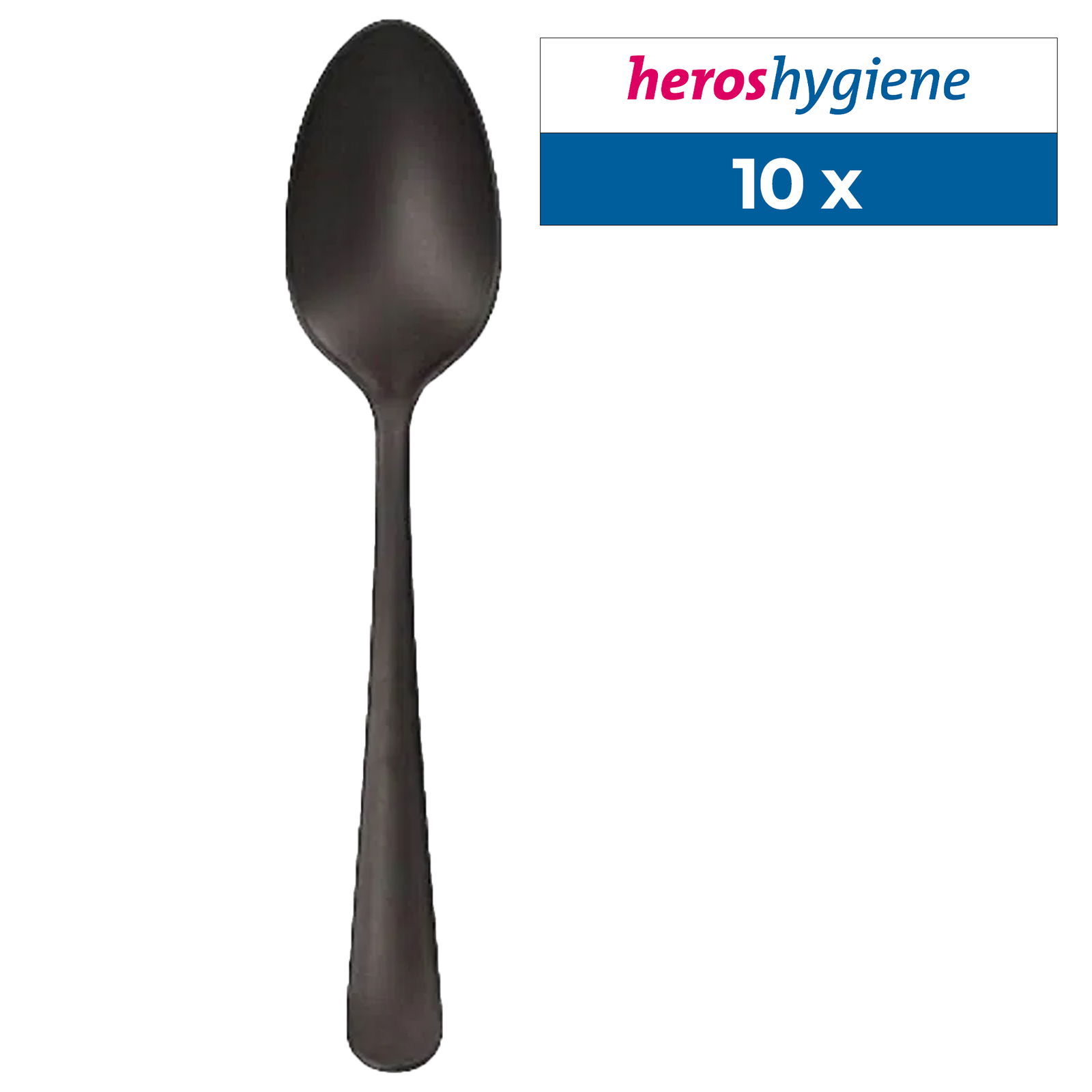 Cuillère réutilisable noire 19 cm en bioplastique