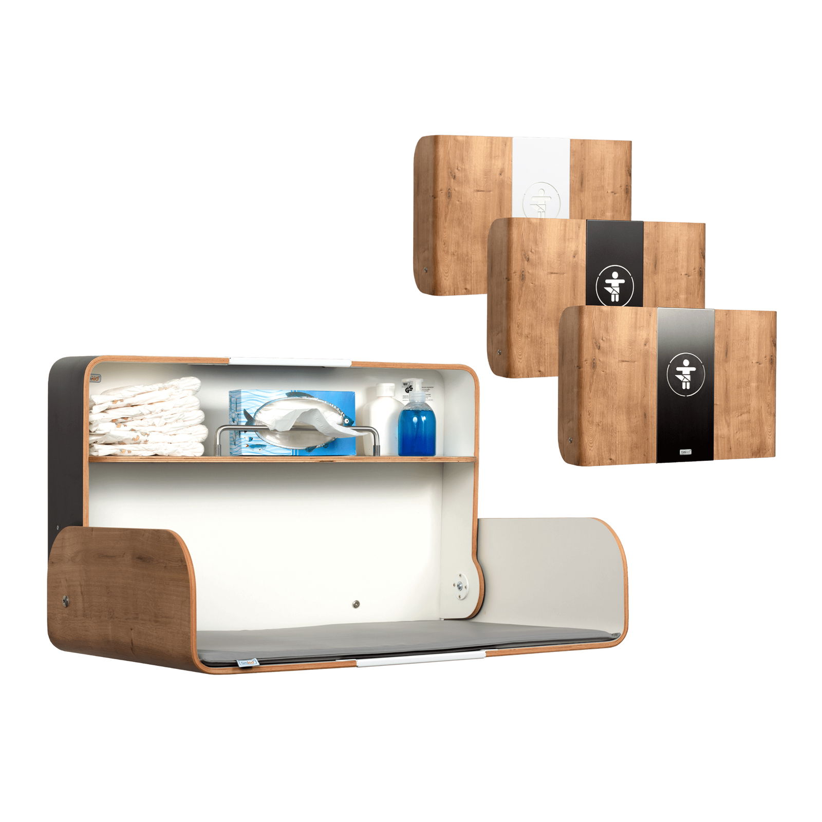 timkid KAWAQ Wickeltisch horizontal Eiche
