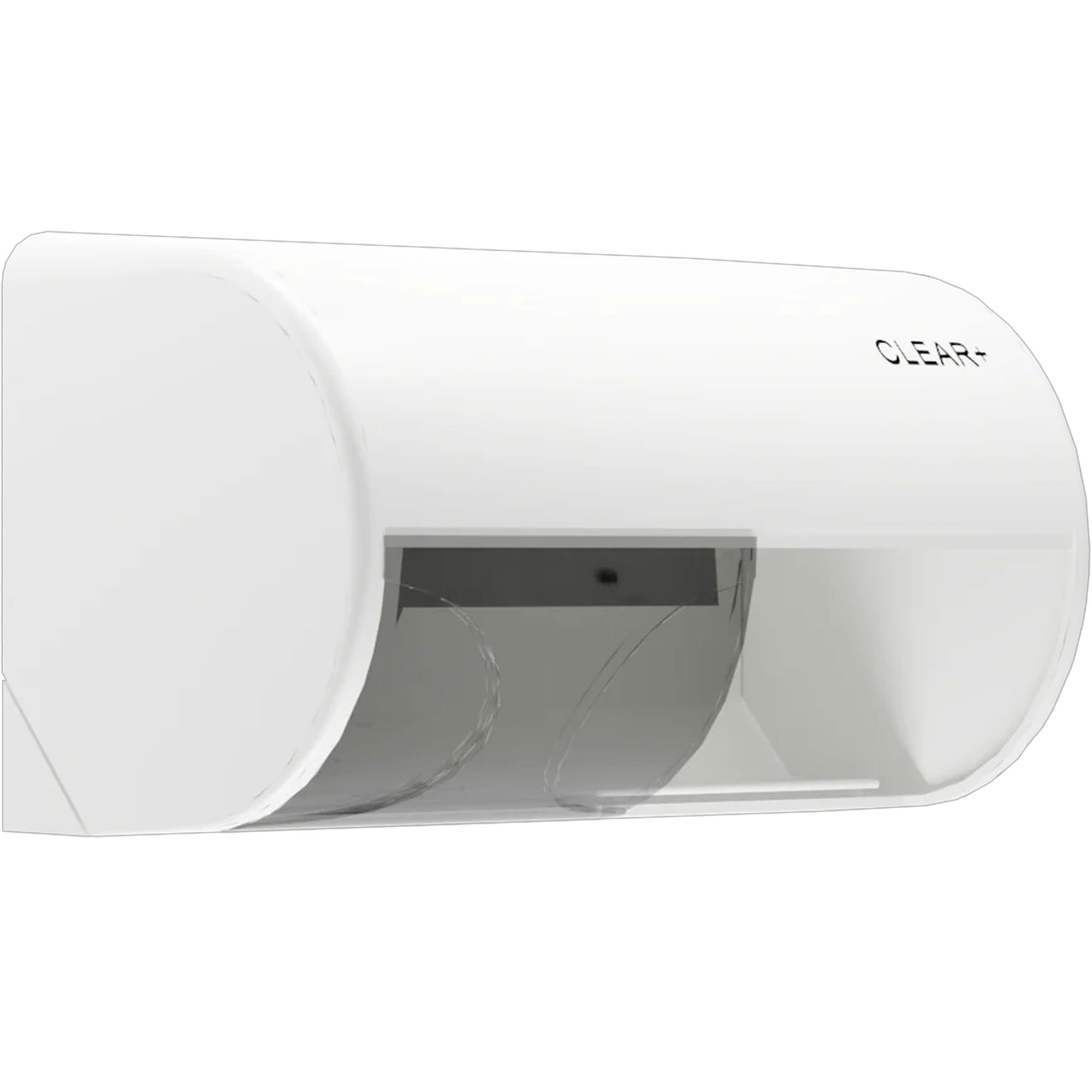 Toilettenpapierspender | für 2 Rollen | Kunststoff | Clear+