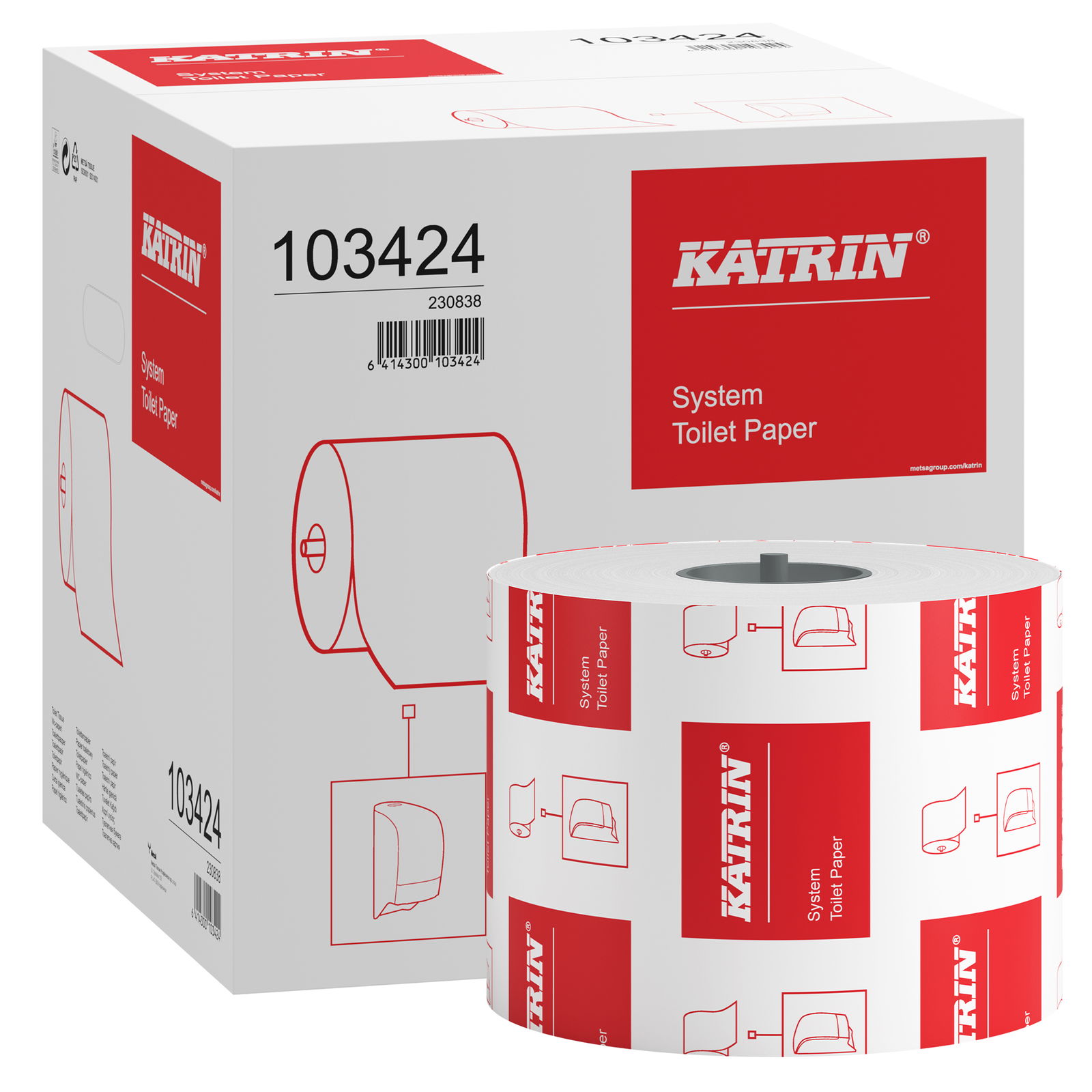 KATRIN 103424 carta igienica sistema 800 strappi 2 veli