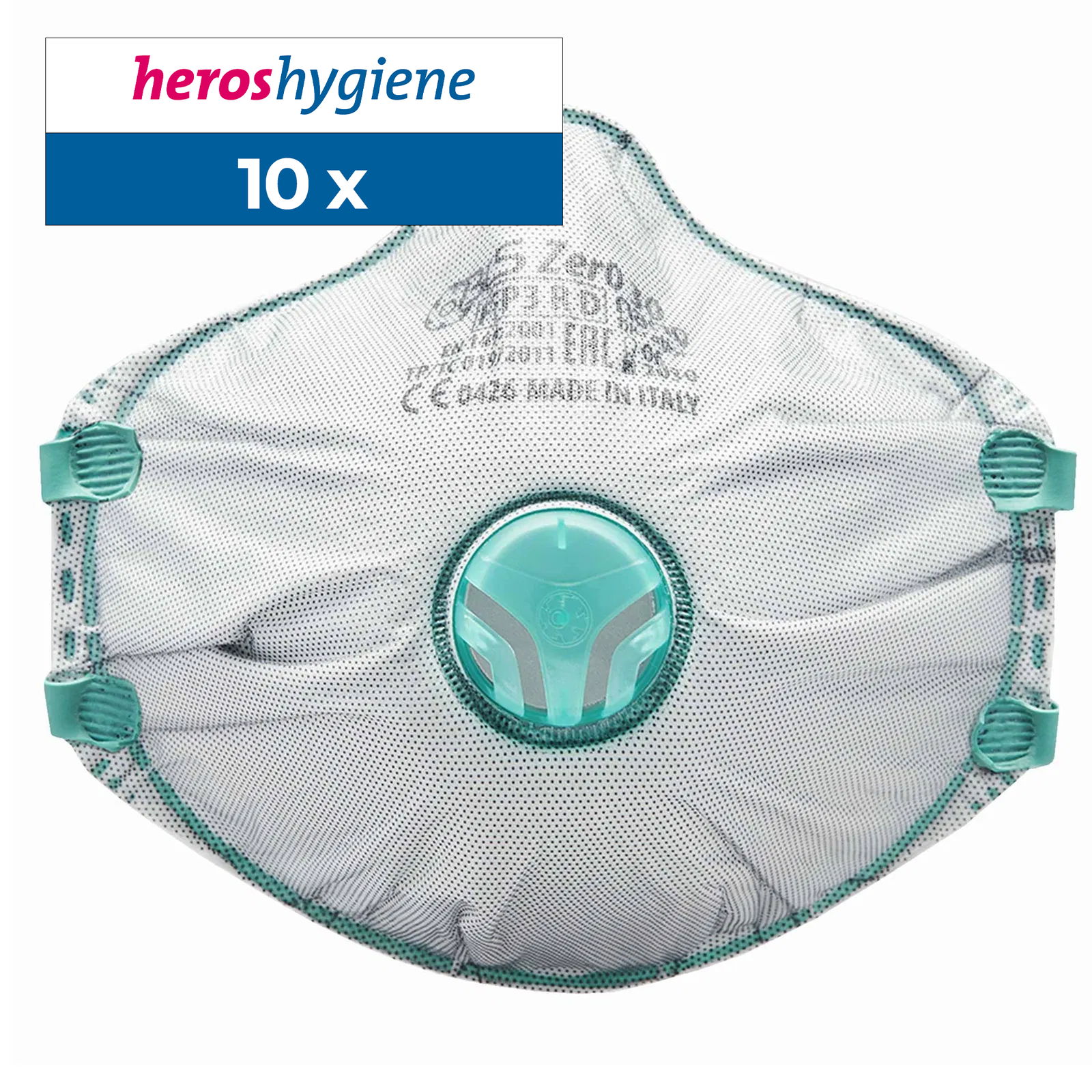 FFP3 Atemschutzmaske BLS Zer0 31, 10 Stück, mit Filter und Dichtband