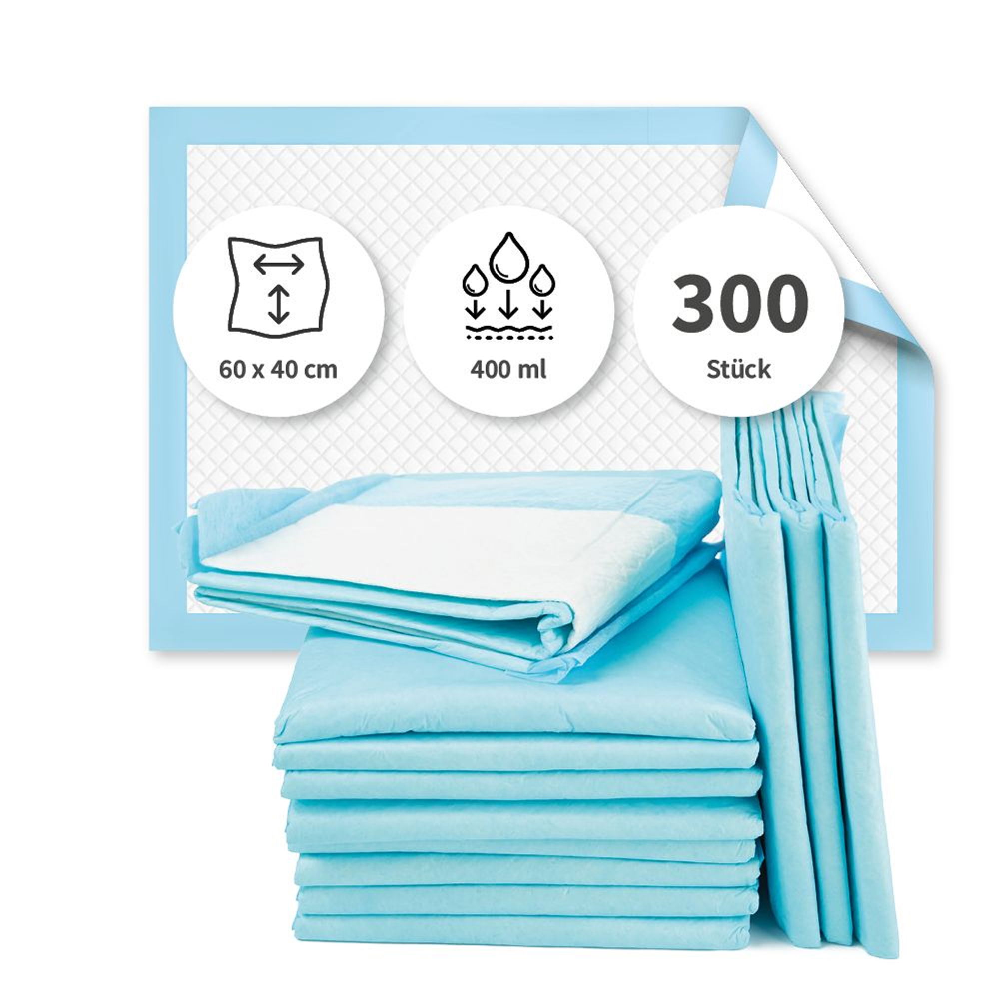 Alèses d'incontinence | 60 x 40 cm | jetables | 1 couche