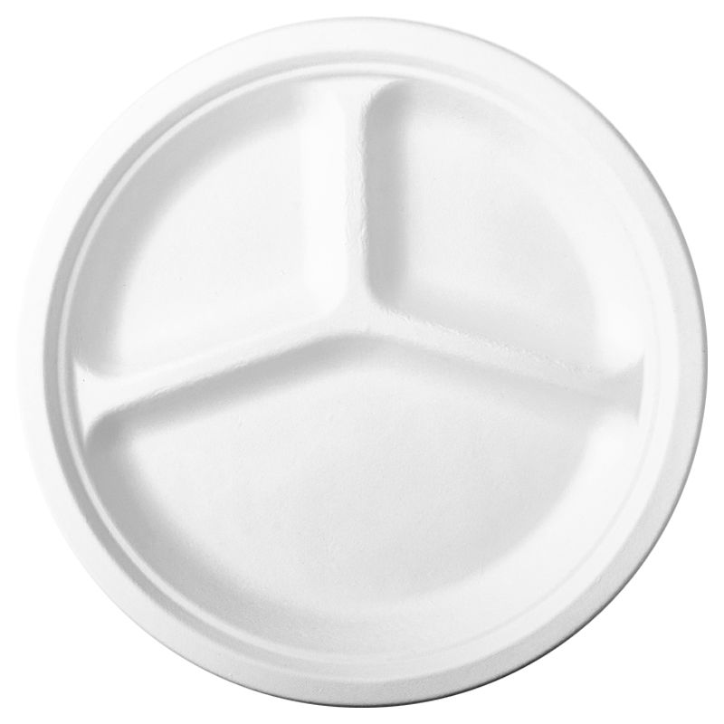 Teller Zuckerrohr Rund 3-teilig