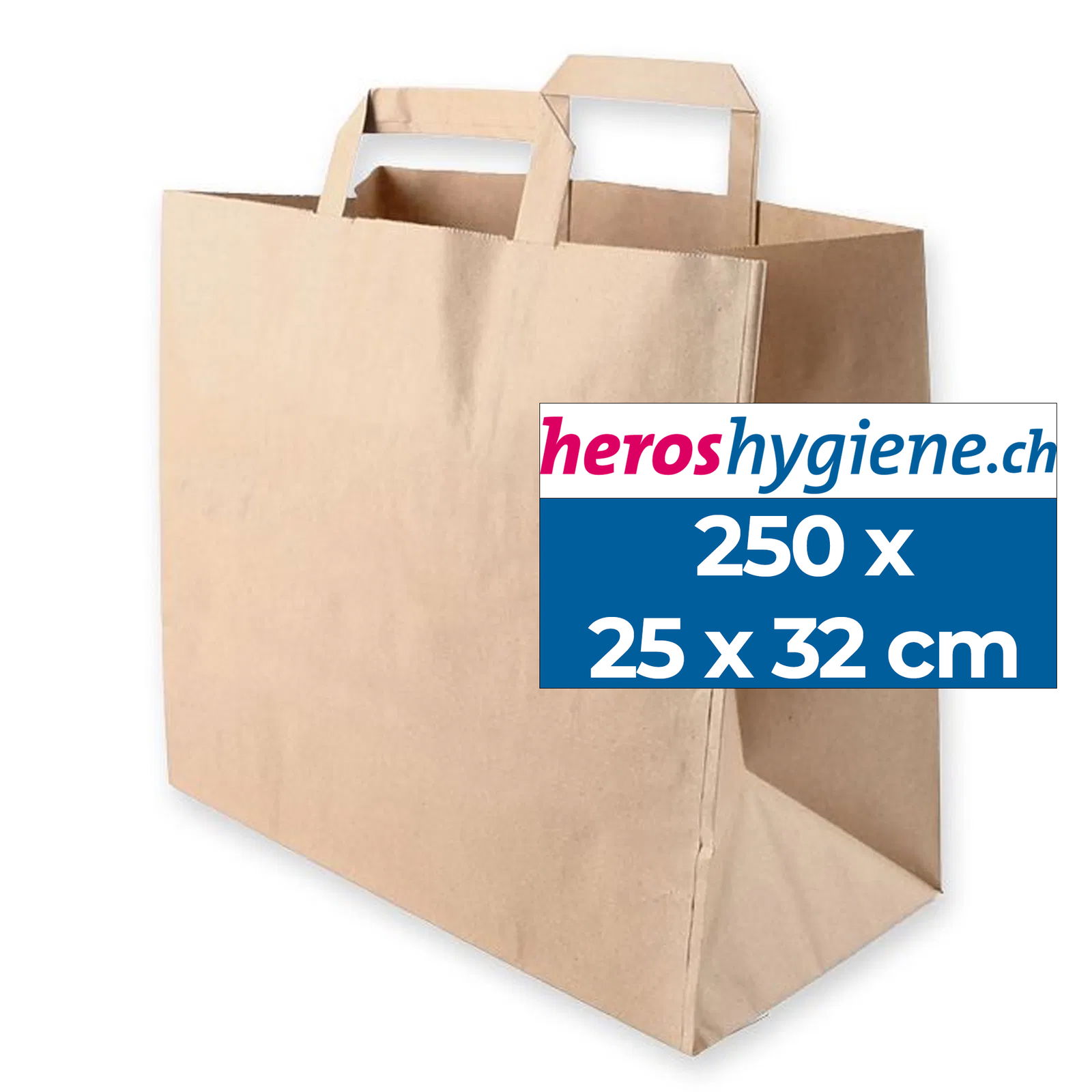 Papiertragetasche aus Kraftpapier 25x32cm