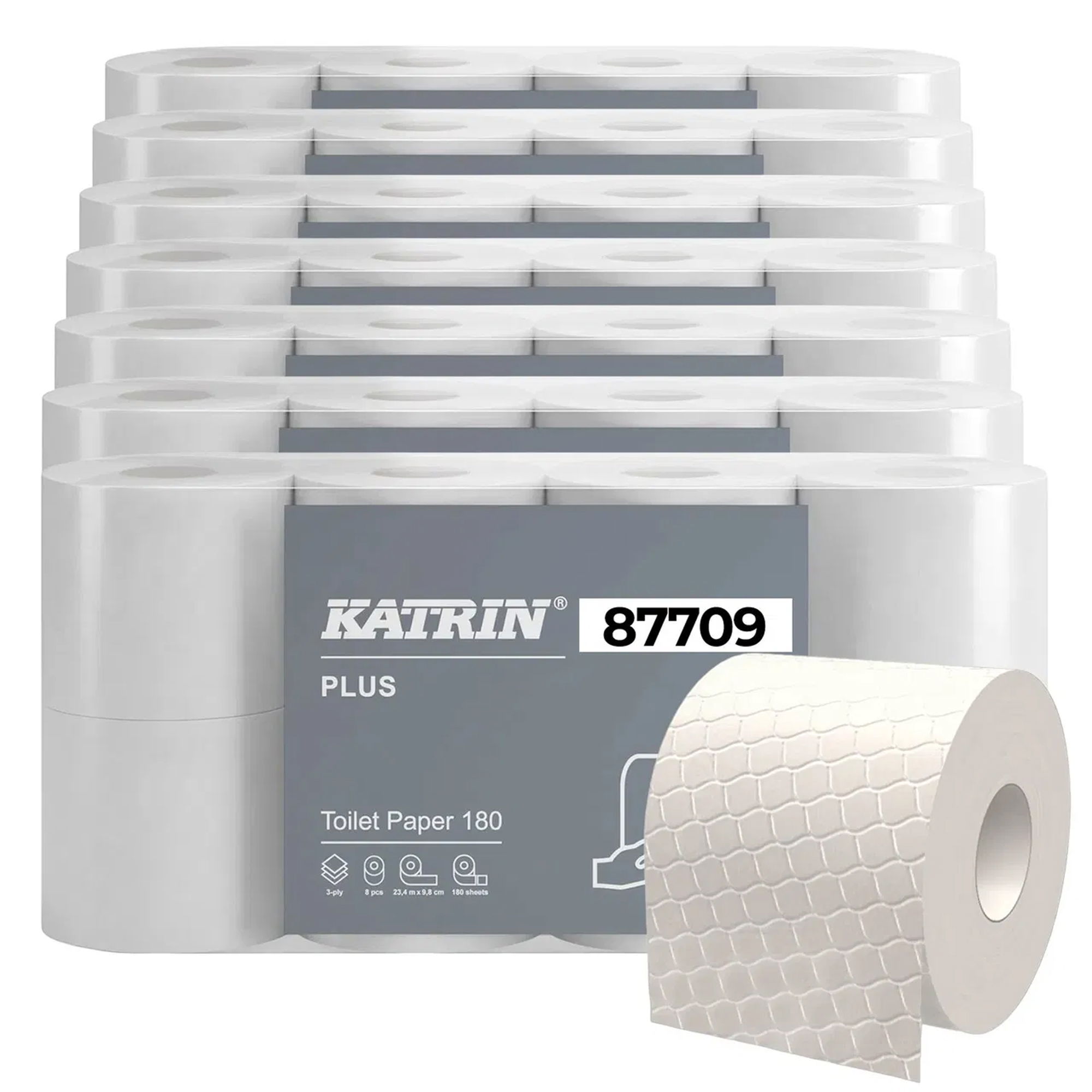 Carta igienica | 3 strati | cellulosa | 180 fogli | Katrin 87709