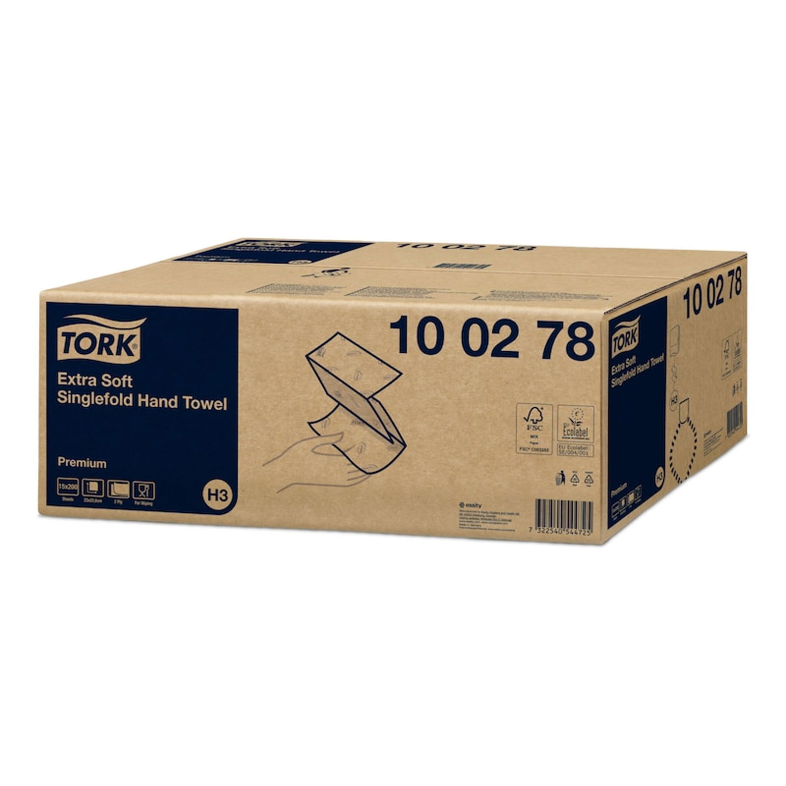 TORK 100278 H2 extra weiches Zickzack Handtuch Premium