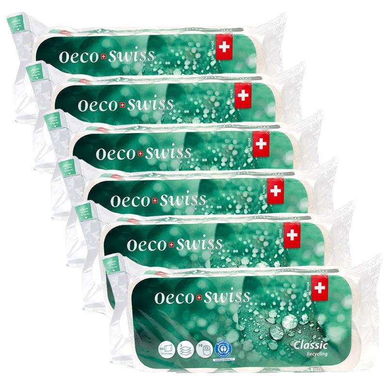 Toilettenpapier Oeco Swiss Classic Recycling 3-lagig / 250 Blatt