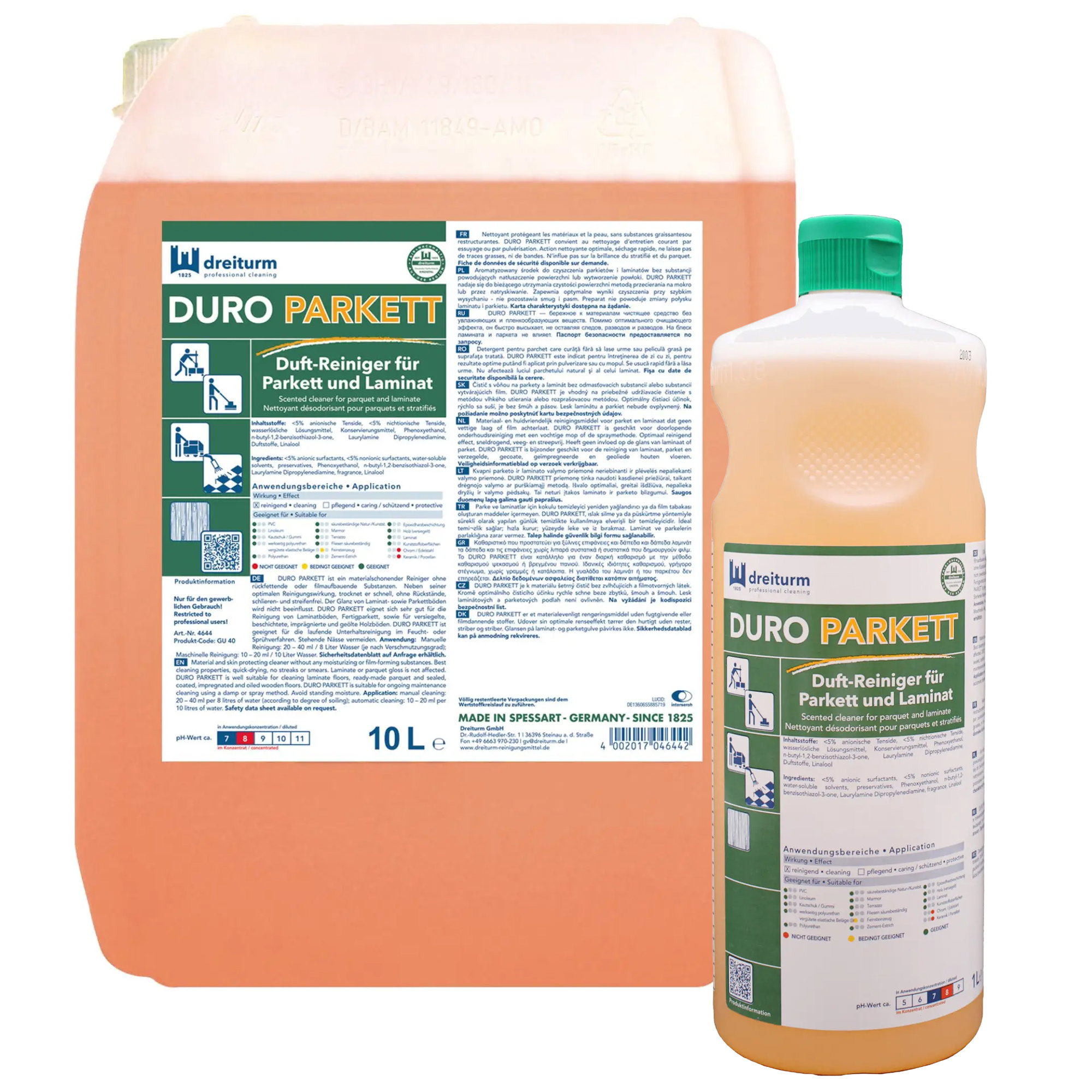 Nettoyant pour parquets et stratifiés | dreiturm DURO PARKETT