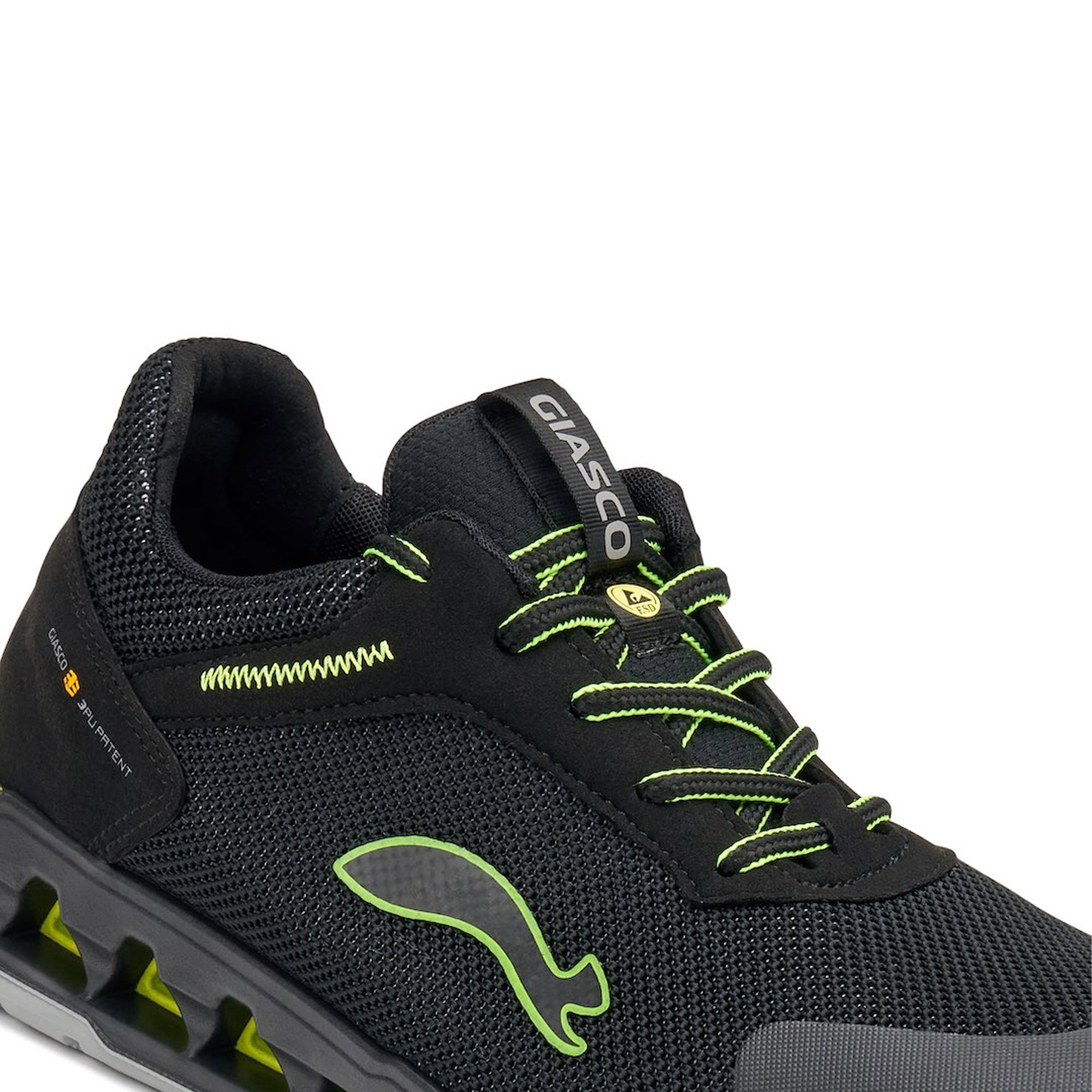 athletics,  Sneaker,  Laufschuh,  Mesh-Stoff,  Neon-Grün